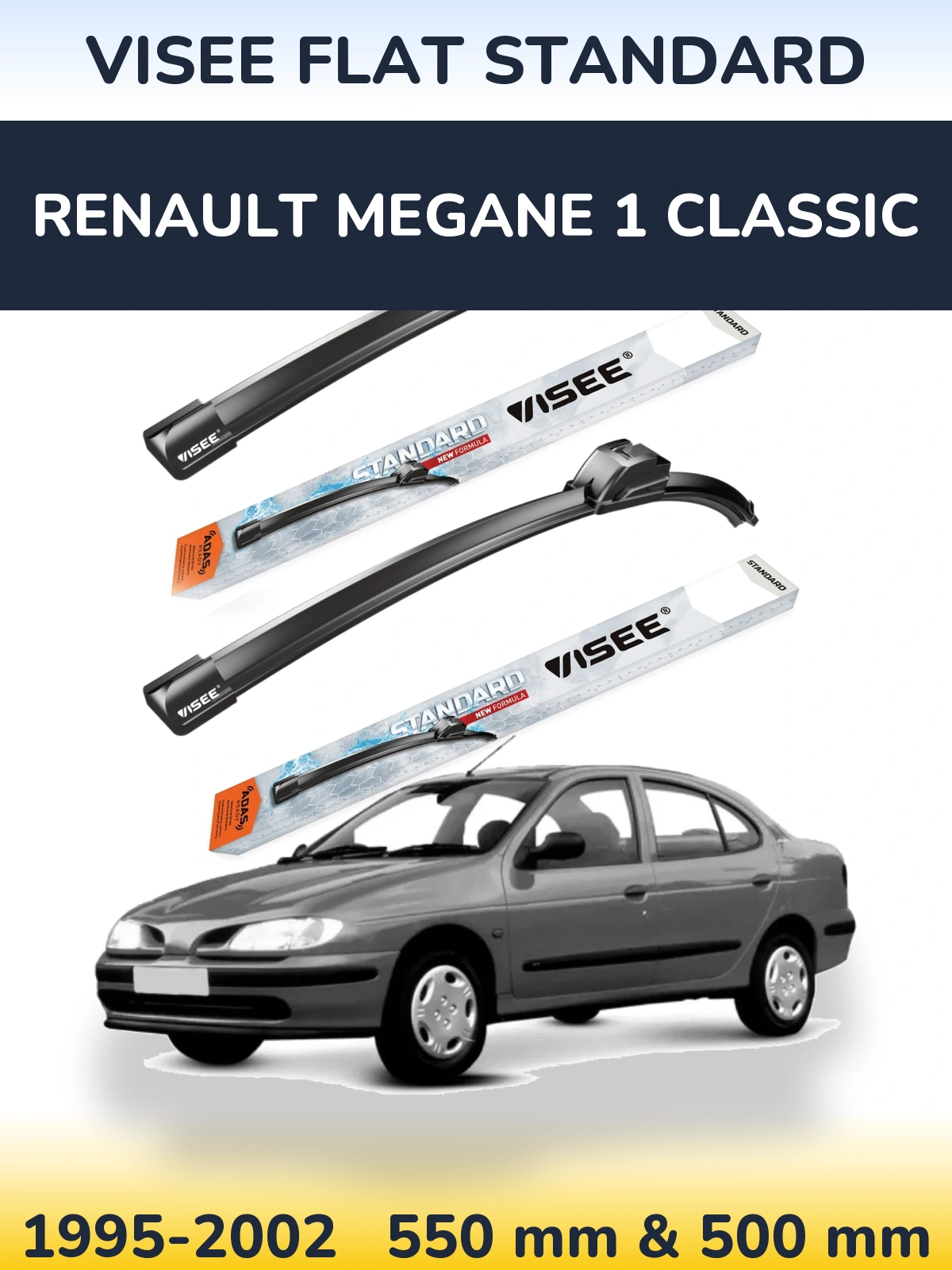 Ștergătoare VISEE FLAT STANDARD pentru Renault Megane 1 Classic