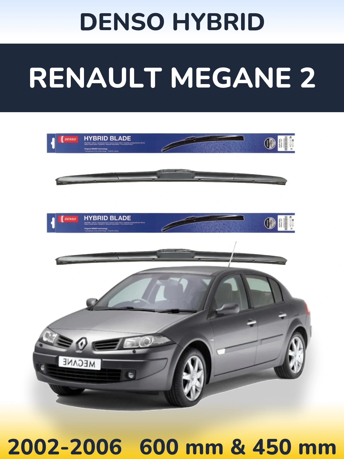 Ștergătoare Denso Hybrid pentru Renault Megane 2
