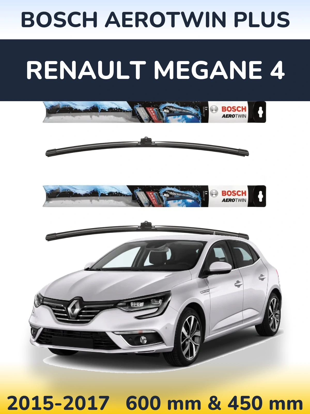 Ștergătoare BOSCH AeroTwin Plus pentru Renault Megane 4