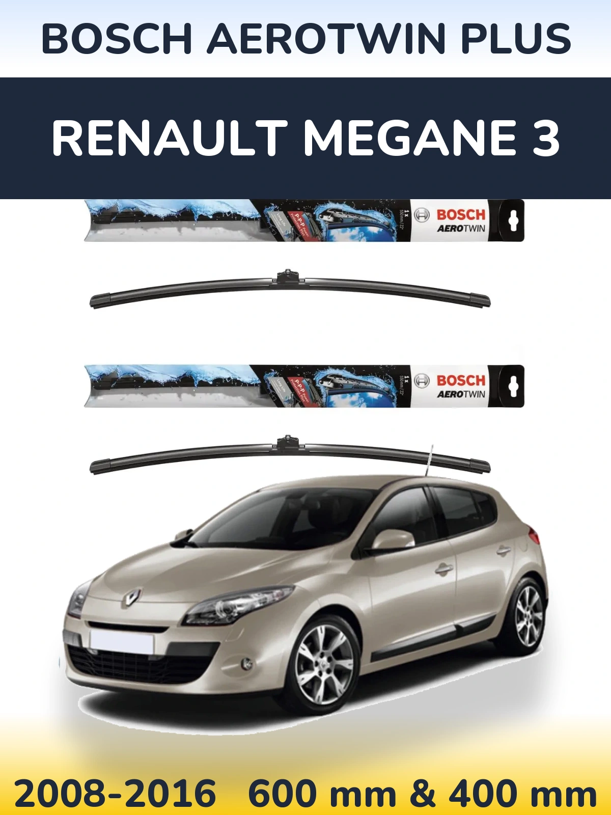 Ștergătoare BOSCH AeroTwin Plus pentru Renault Megane 3