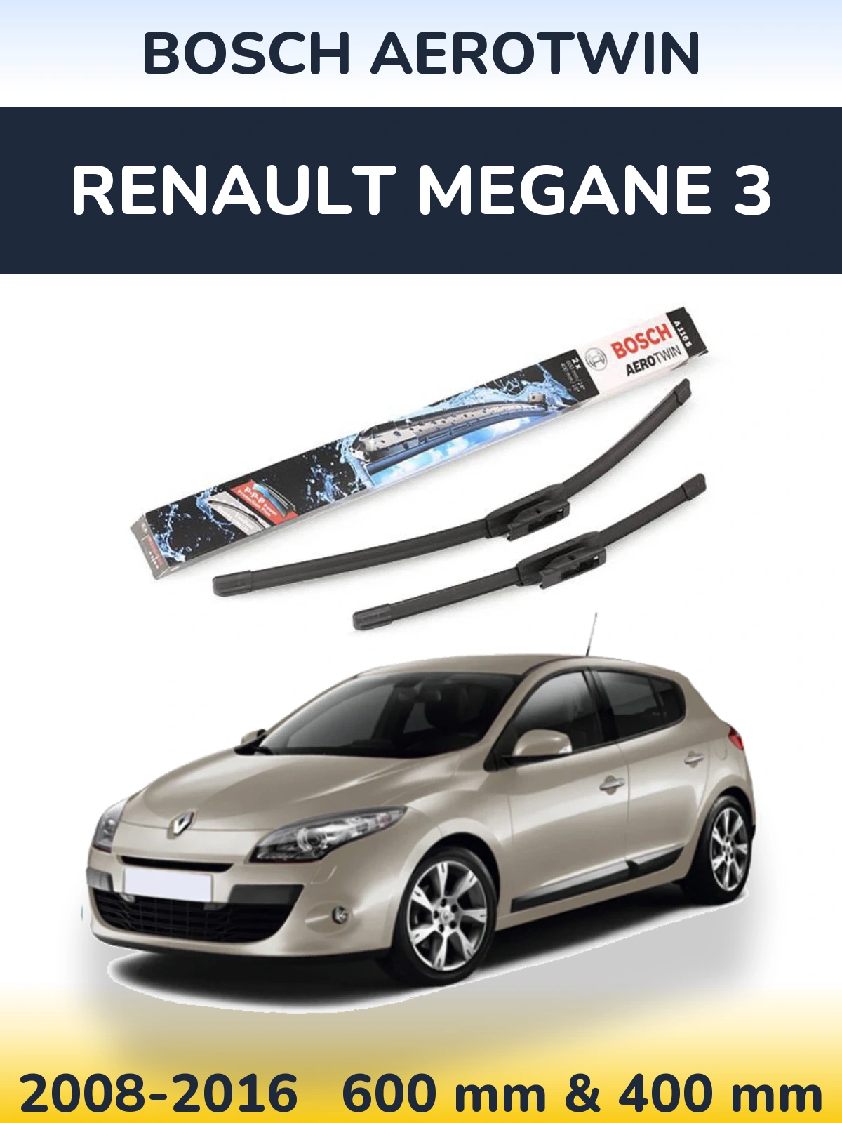 Ștergătoare BOSCH AeroTwin pentru Renault Megane 3