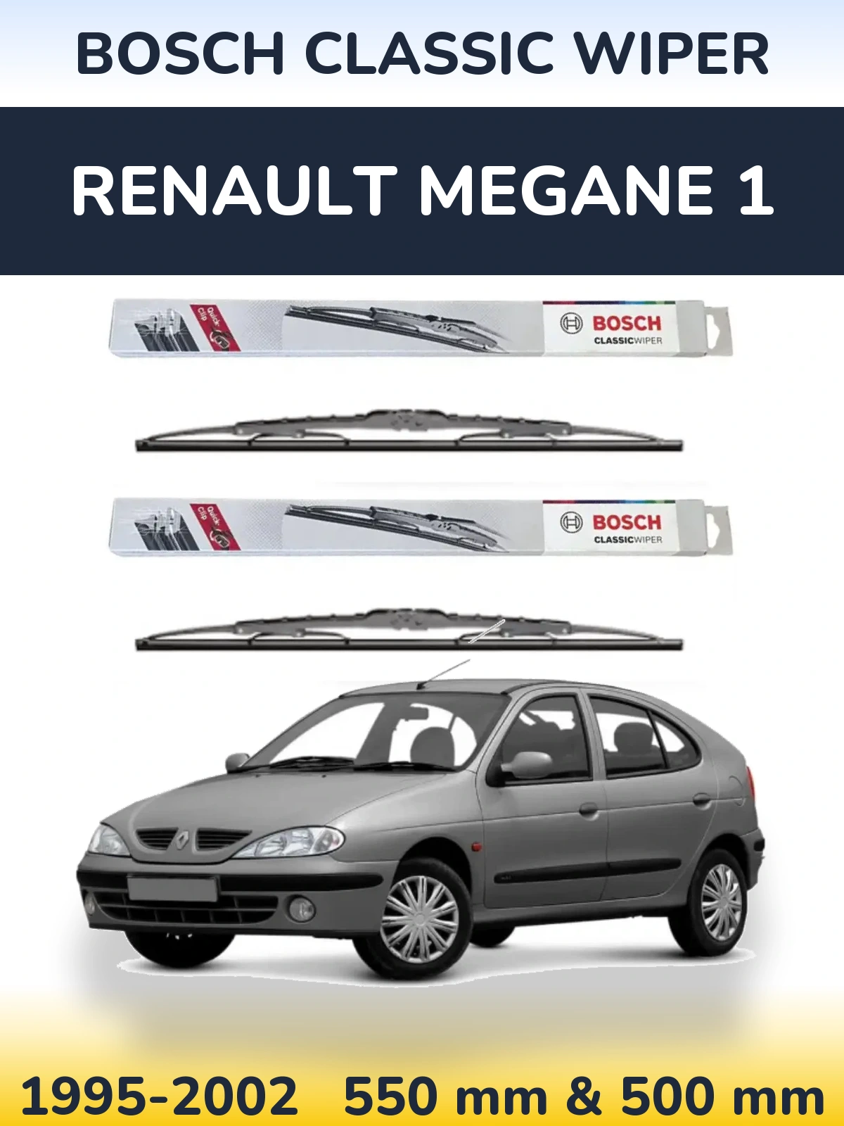 Ștergătoare BOSCH Classic Wiper pentru Renault Megane 1