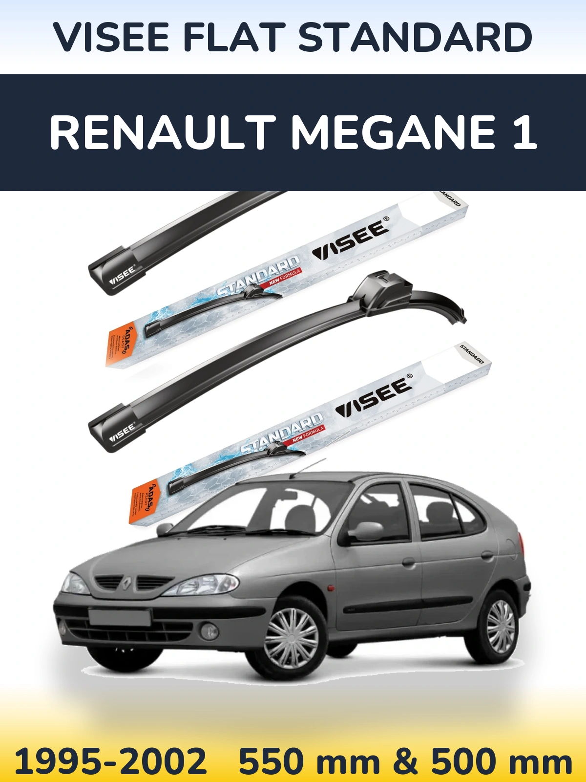 Ștergătoare VISEE FLAT STANDARD pentru Renault Megane 1