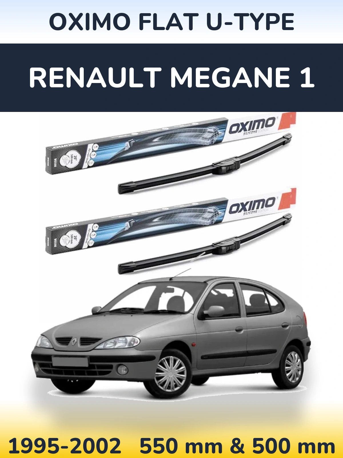 Ștergătoare Oximo Flat U-type pentru Renault Megane 1