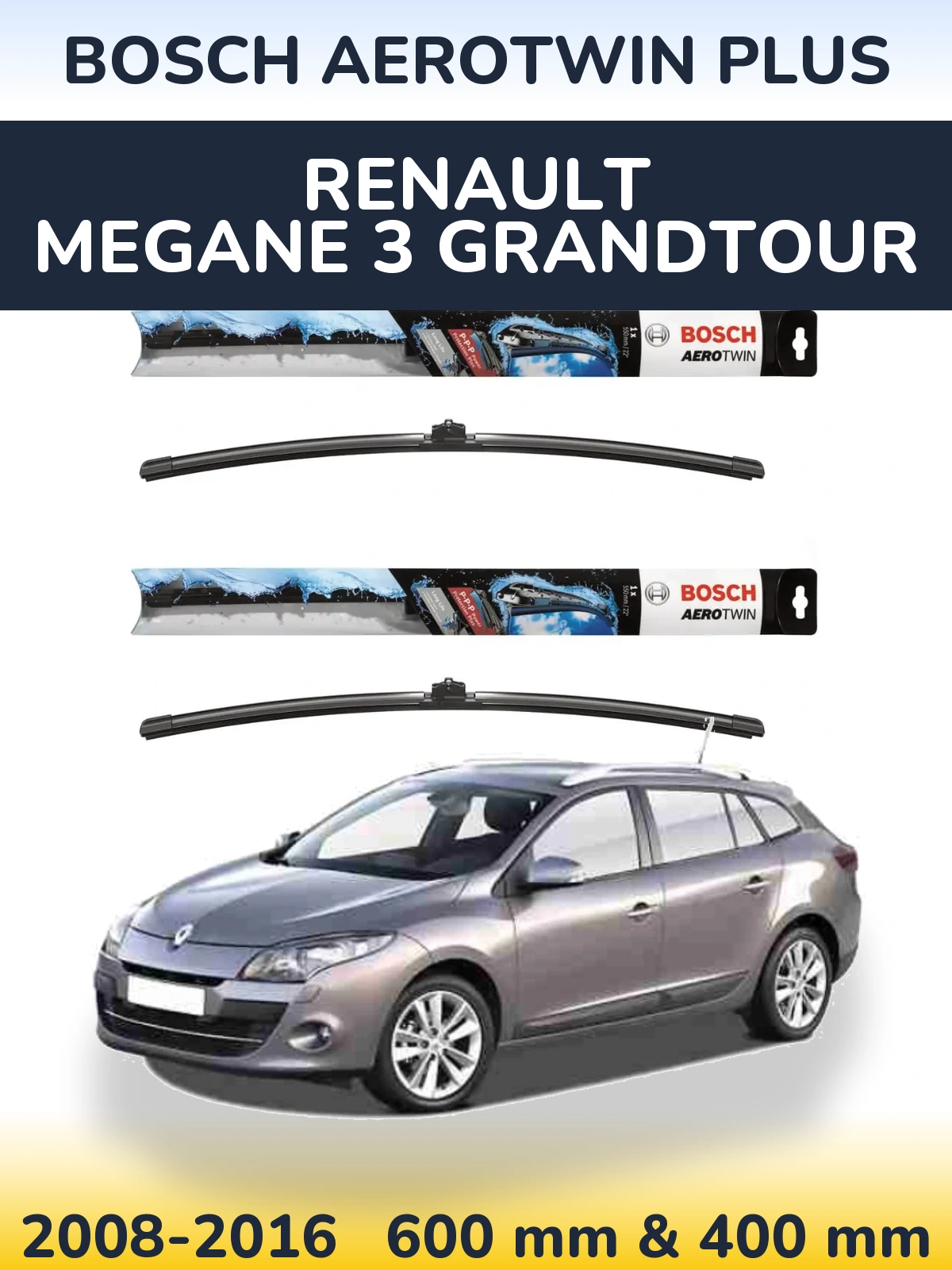 Ștergătoare BOSCH AeroTwin Plus pentru Renault Megane 3 Grandtour