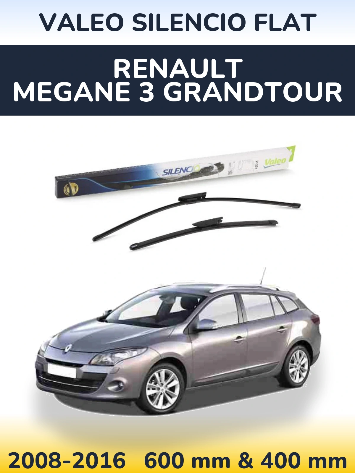 Ștergătoare Valeo Silencio Flat pentru Renault Megane 3 Grandtour