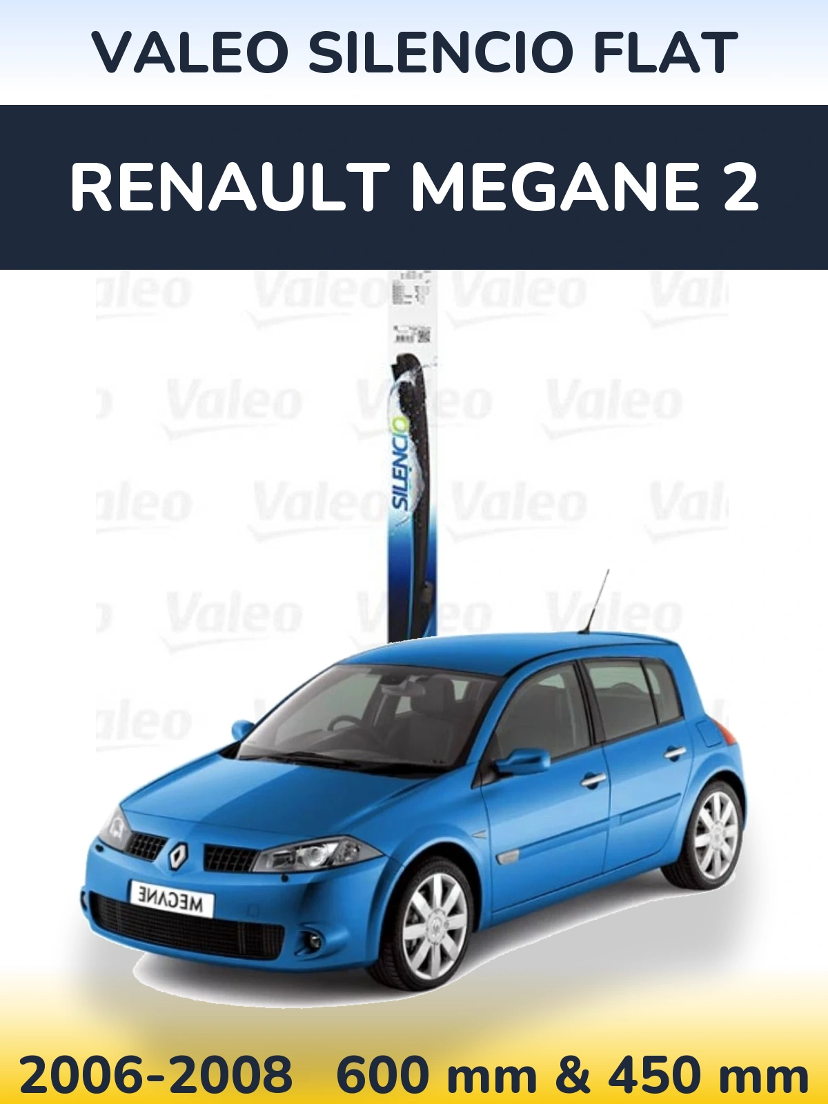 Ștergătoare Valeo Silencio Flat pentru Renault Megane 2