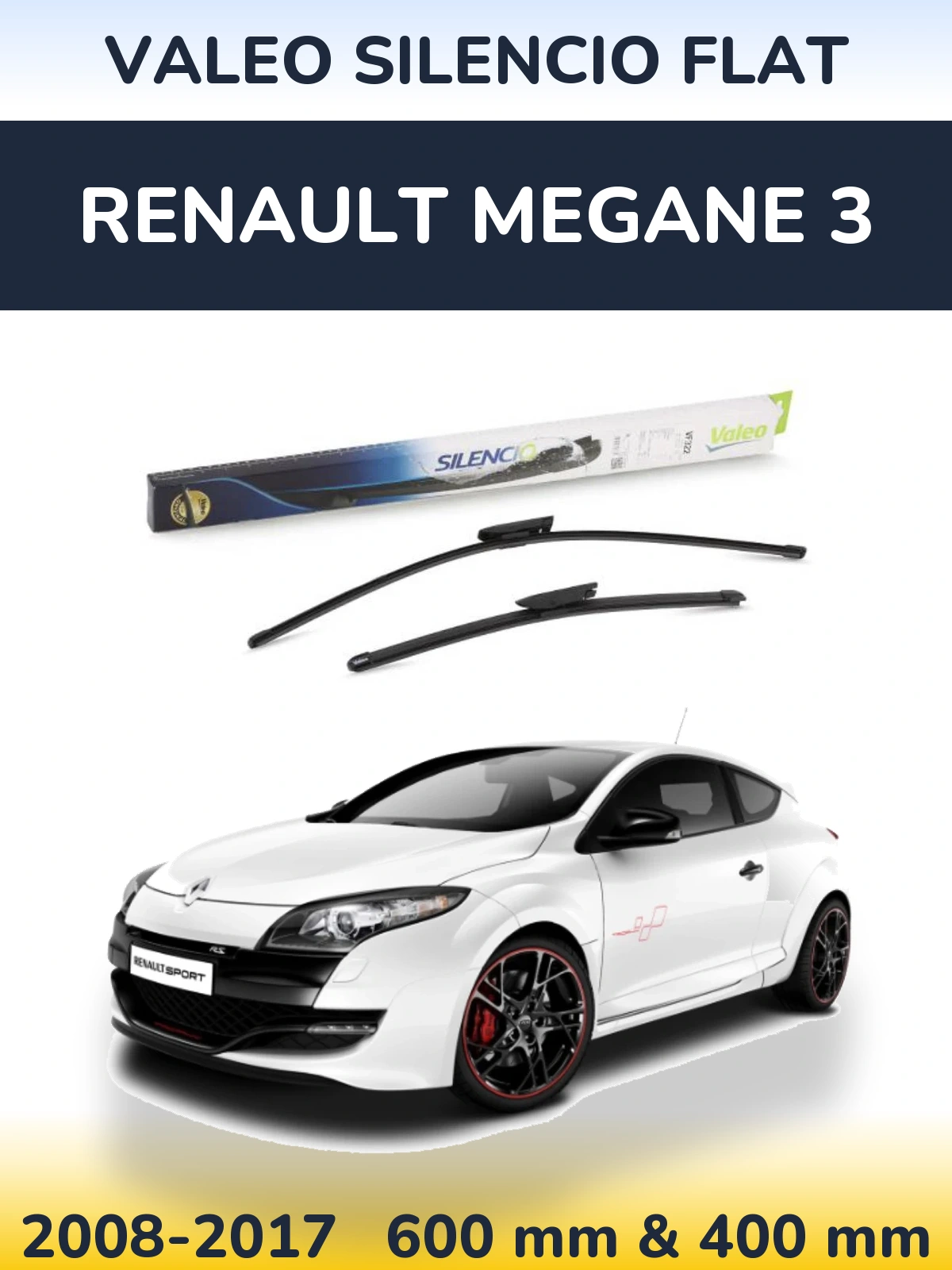 Ștergătoare Valeo Silencio Flat pentru Renault Megane 3