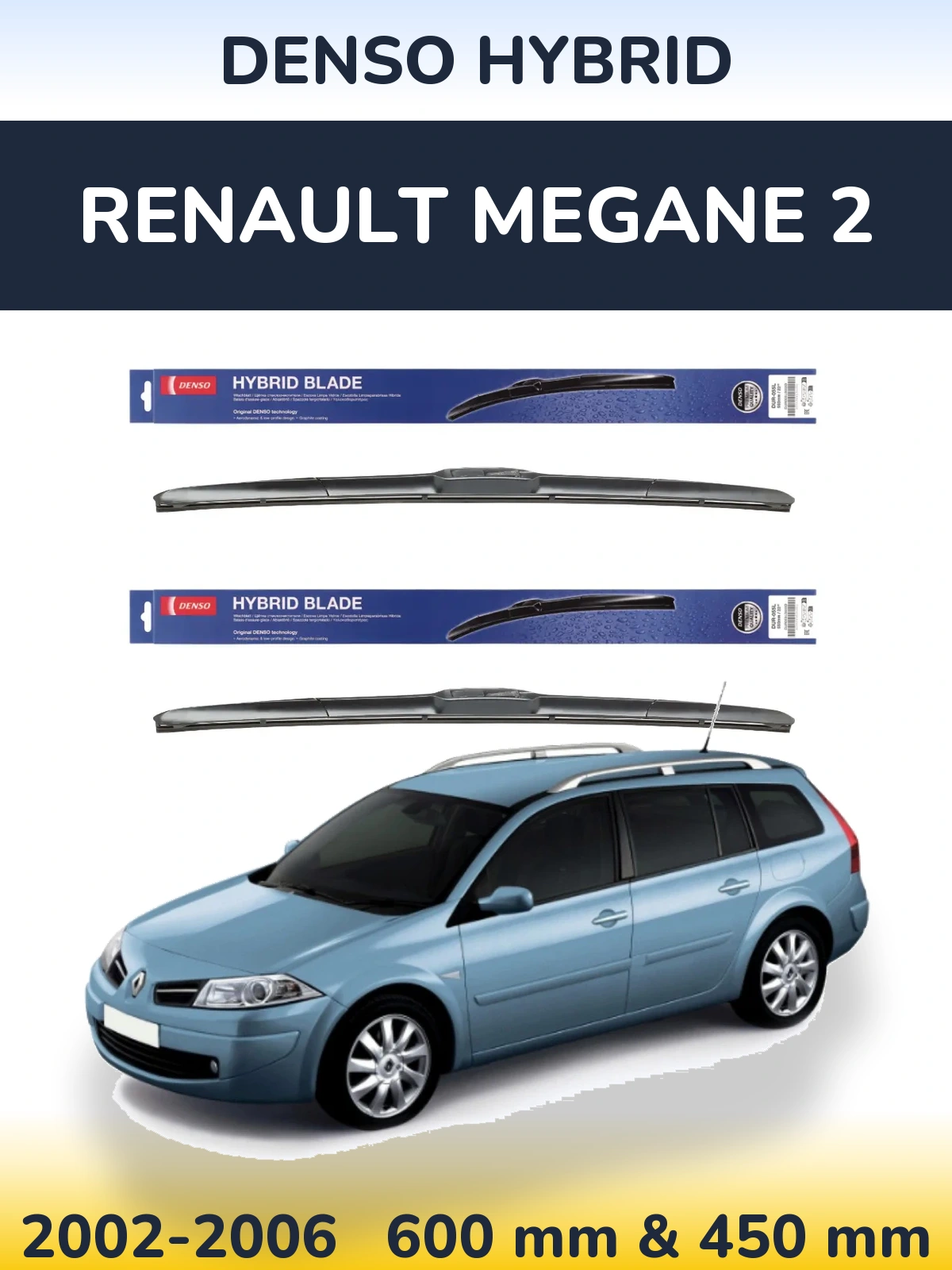 Ștergătoare Denso Hybrid pentru Renault Megane 2