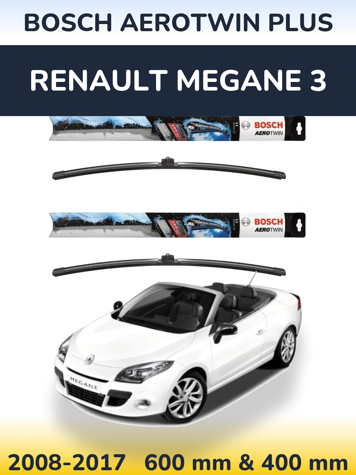 Ștergătoare BOSCH AeroTwin Plus pentru Renault Megane 3