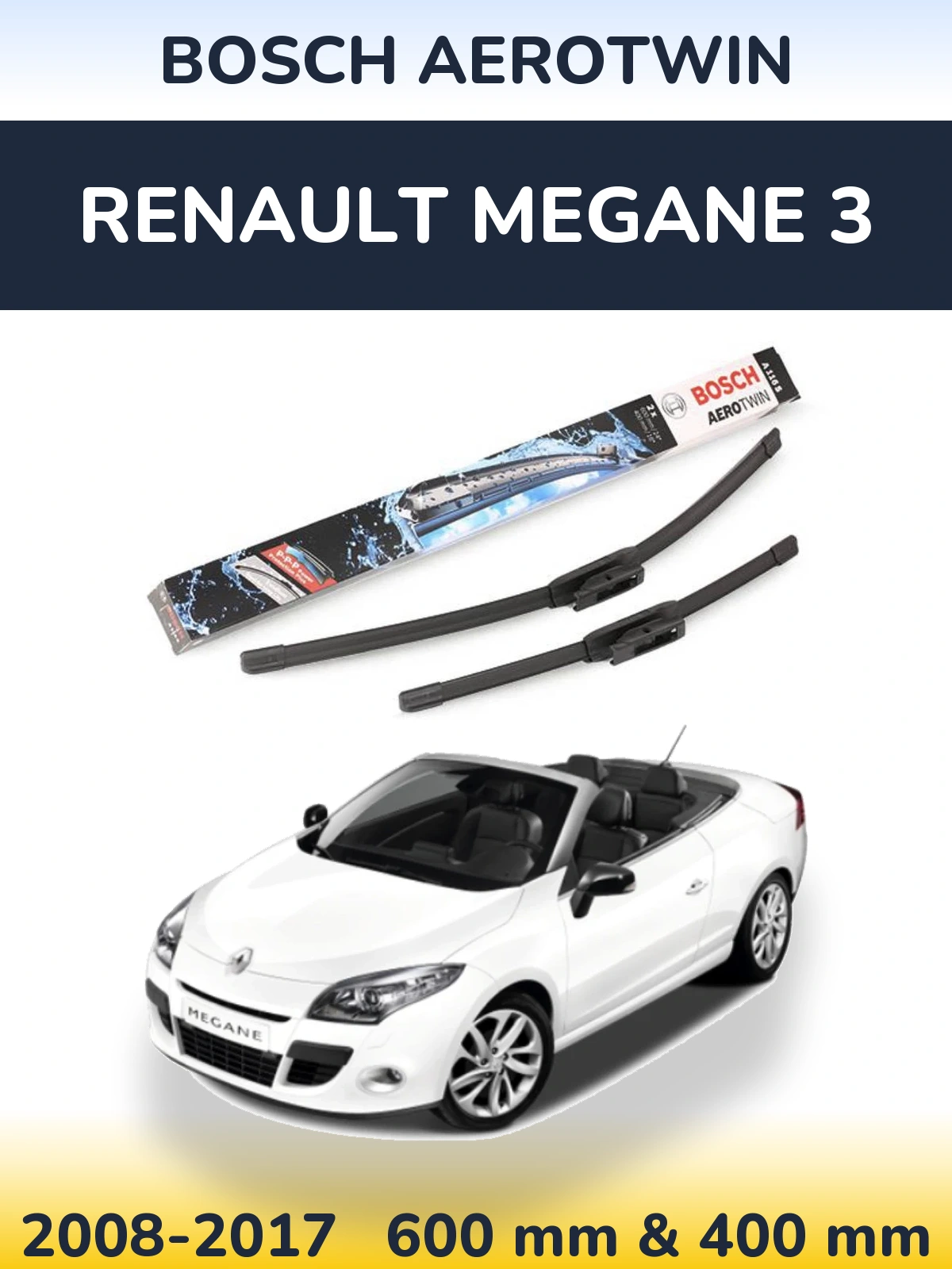 Ștergătoare BOSCH AeroTwin pentru Renault Megane 3