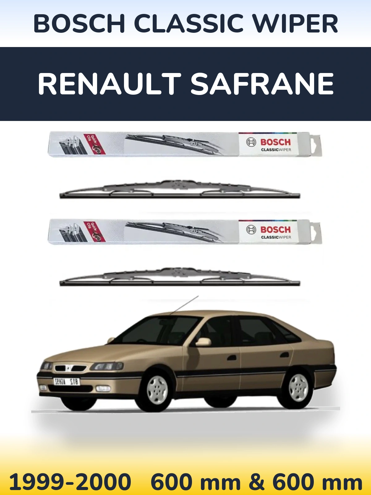 Ștergătoare BOSCH Classic Wiper pentru Renault Safrane