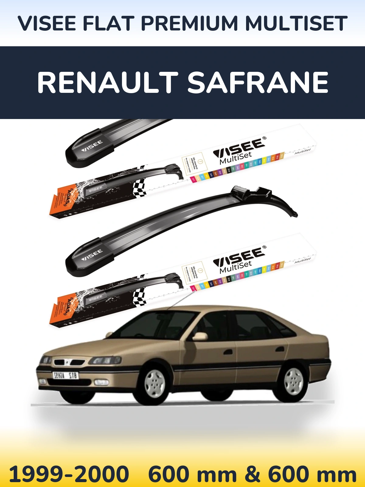 Ștergătoare VISEE FLAT PREMIUM MultiSet pentru Renault Safrane