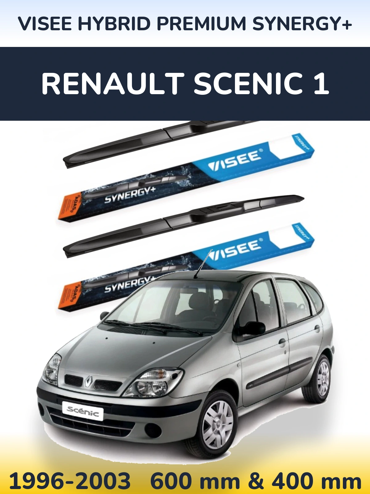 Ștergătoare VISEE HYBRID PREMIUM SYNERGY+ pentru Renault Scenic 1