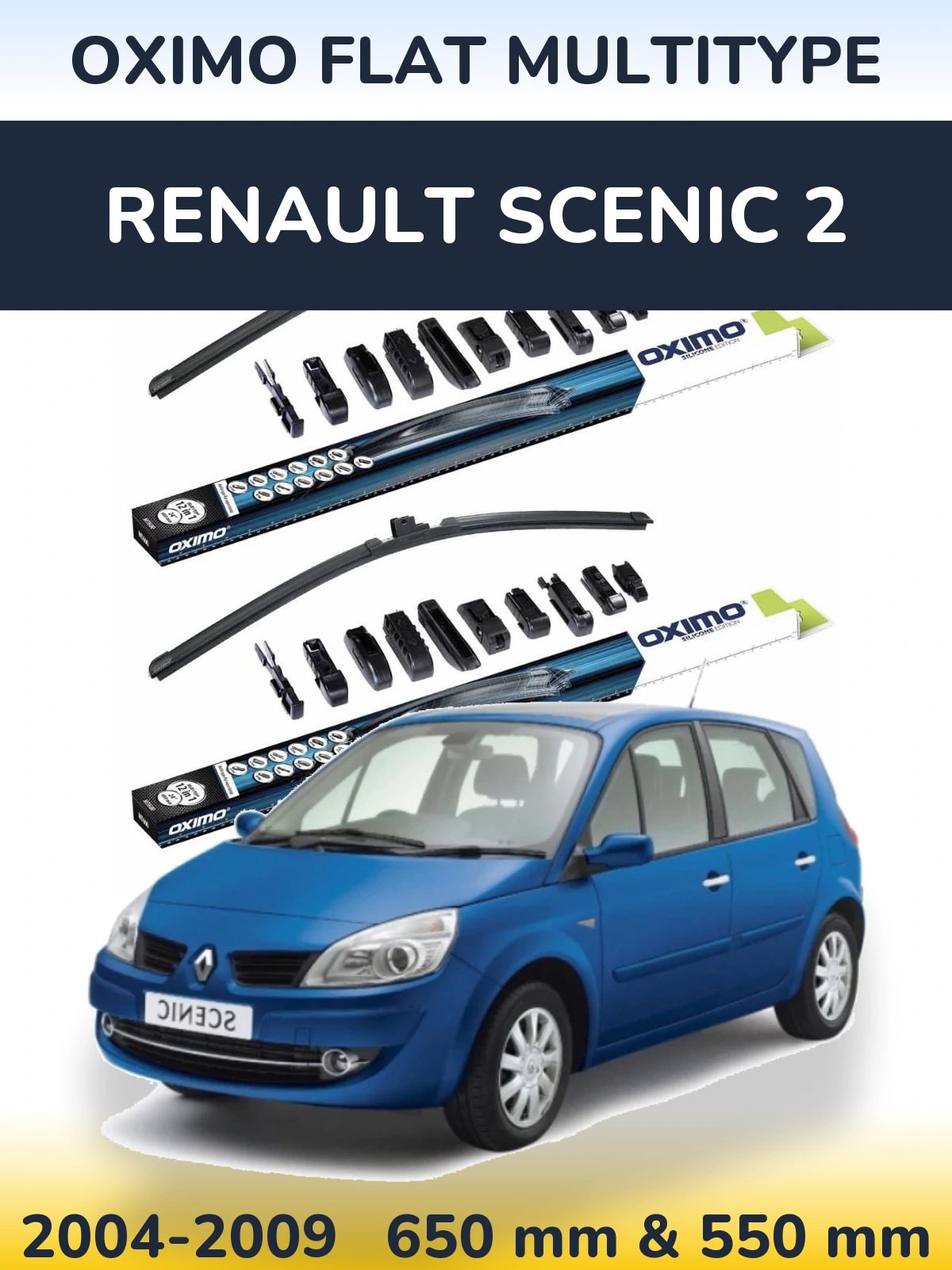 Ștergătoare Oximo Flat MultiTipe pentru Renault Scenic 2