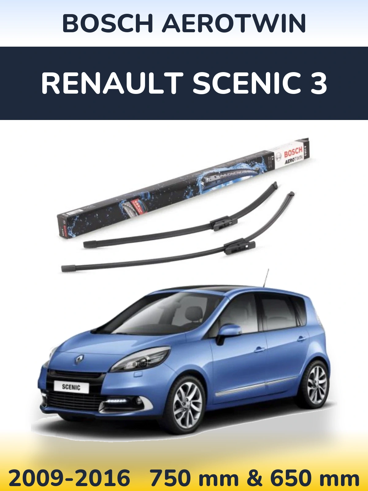 Ștergătoare BOSCH AeroTwin pentru Renault Scenic 3