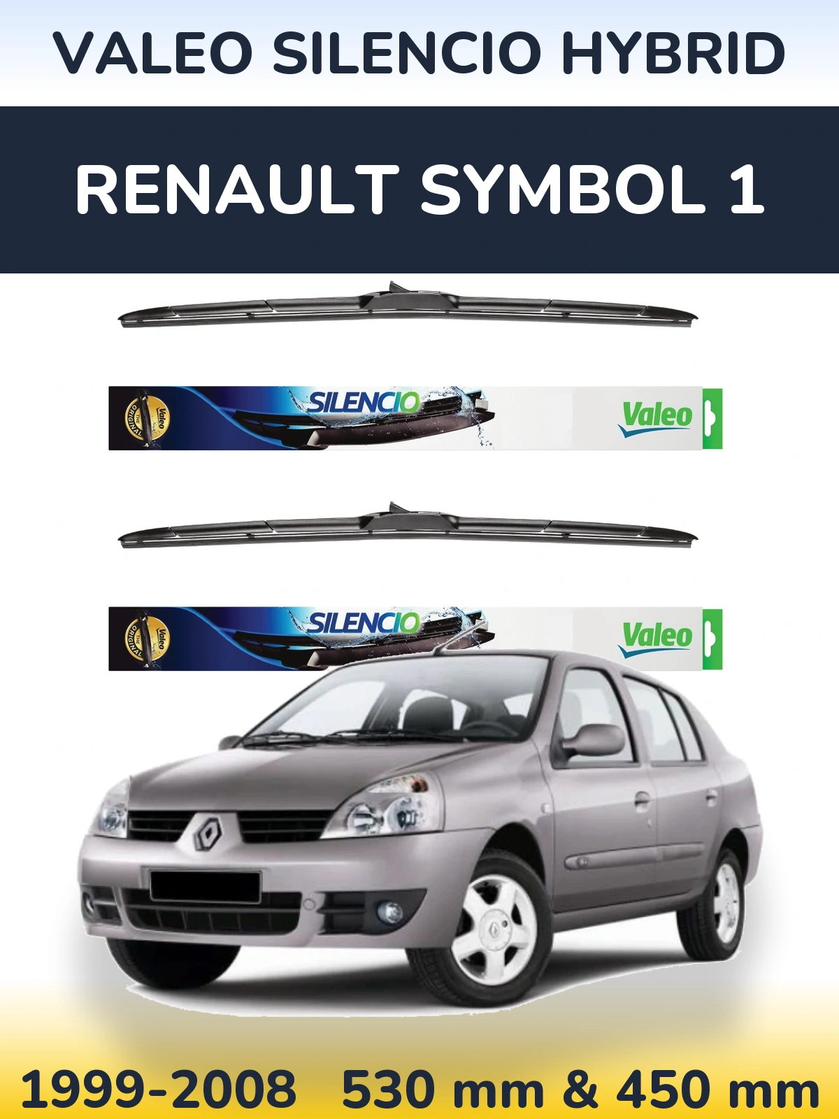 Ștergătoare Valeo Silencio Hybrid pentru Renault Symbol 1