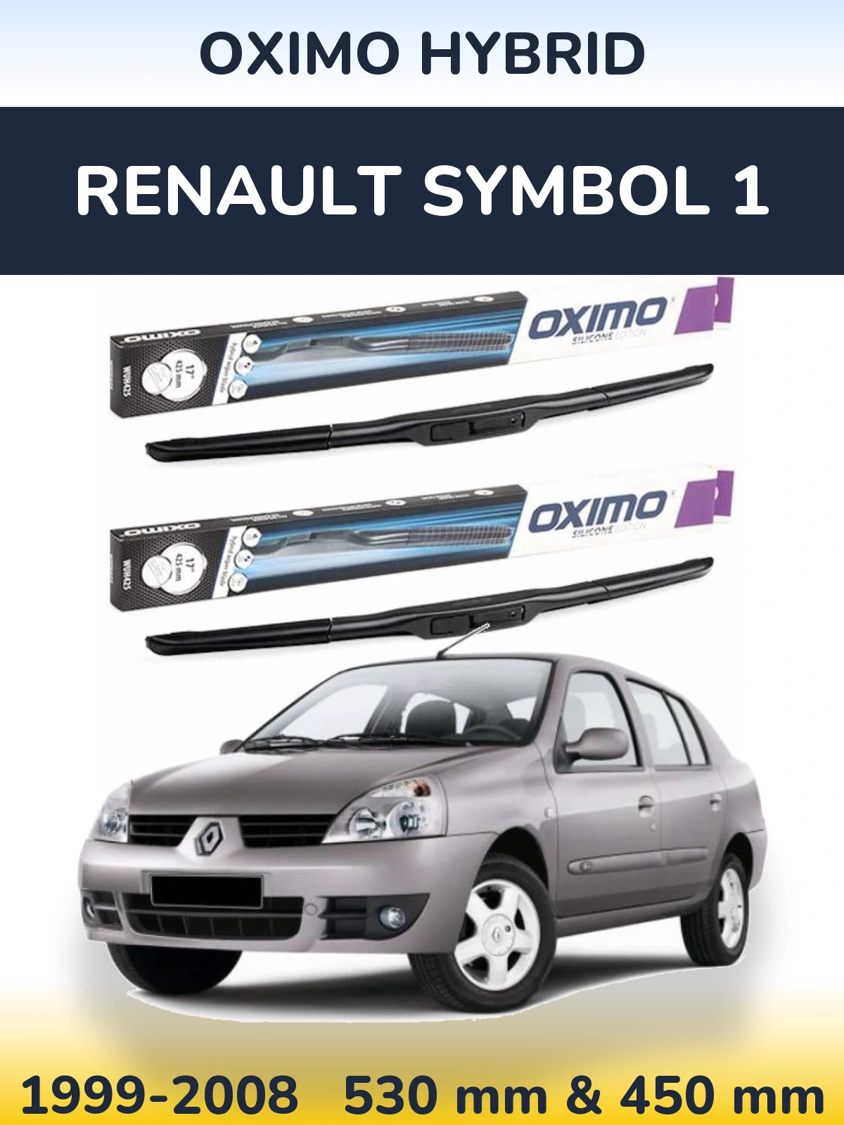 Ștergătoare Oximo Hybrid pentru Renault Symbol 1