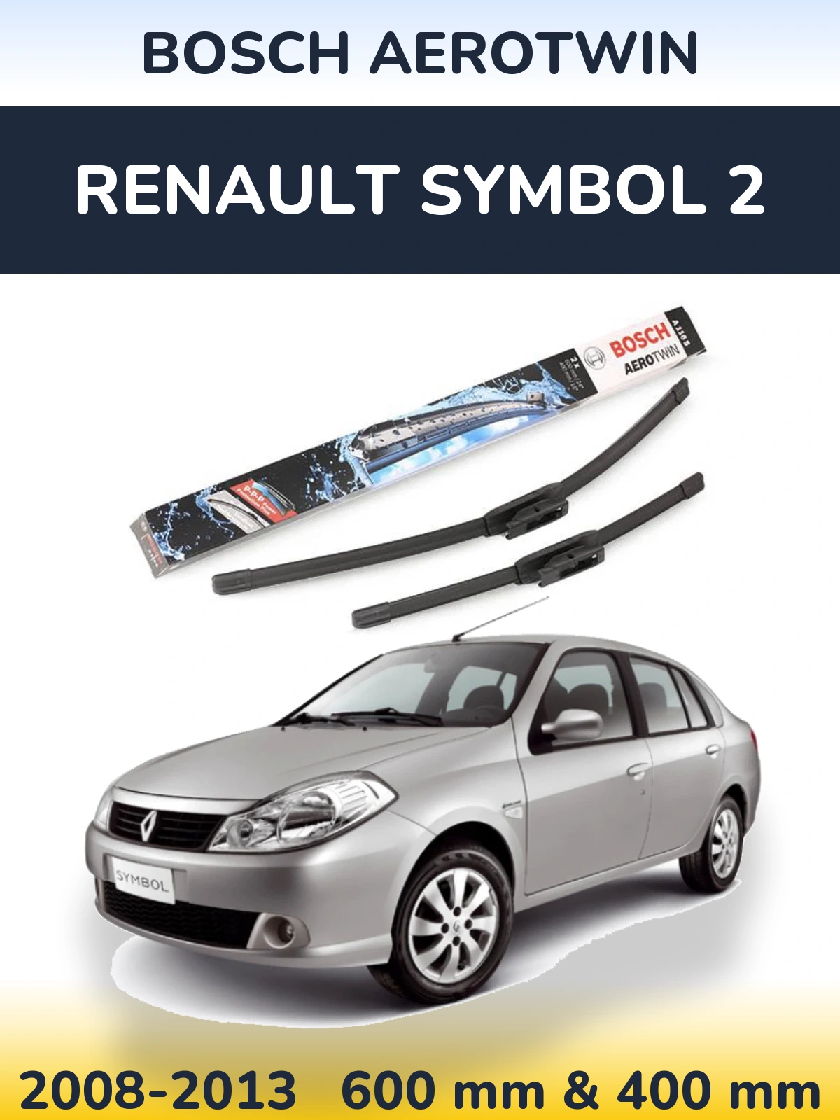 Ștergătoare BOSCH AeroTwin pentru Renault Symbol 2