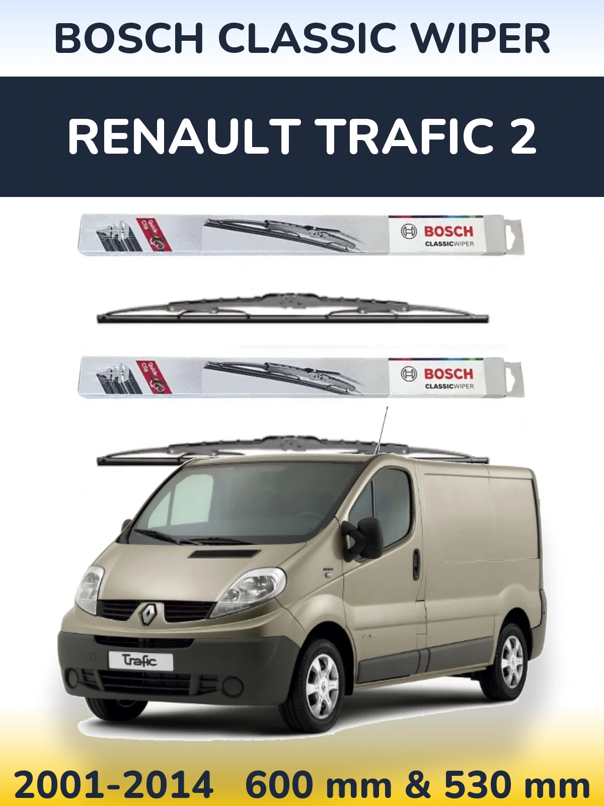 Ștergătoare BOSCH Classic Wiper pentru Renault Trafic 2
