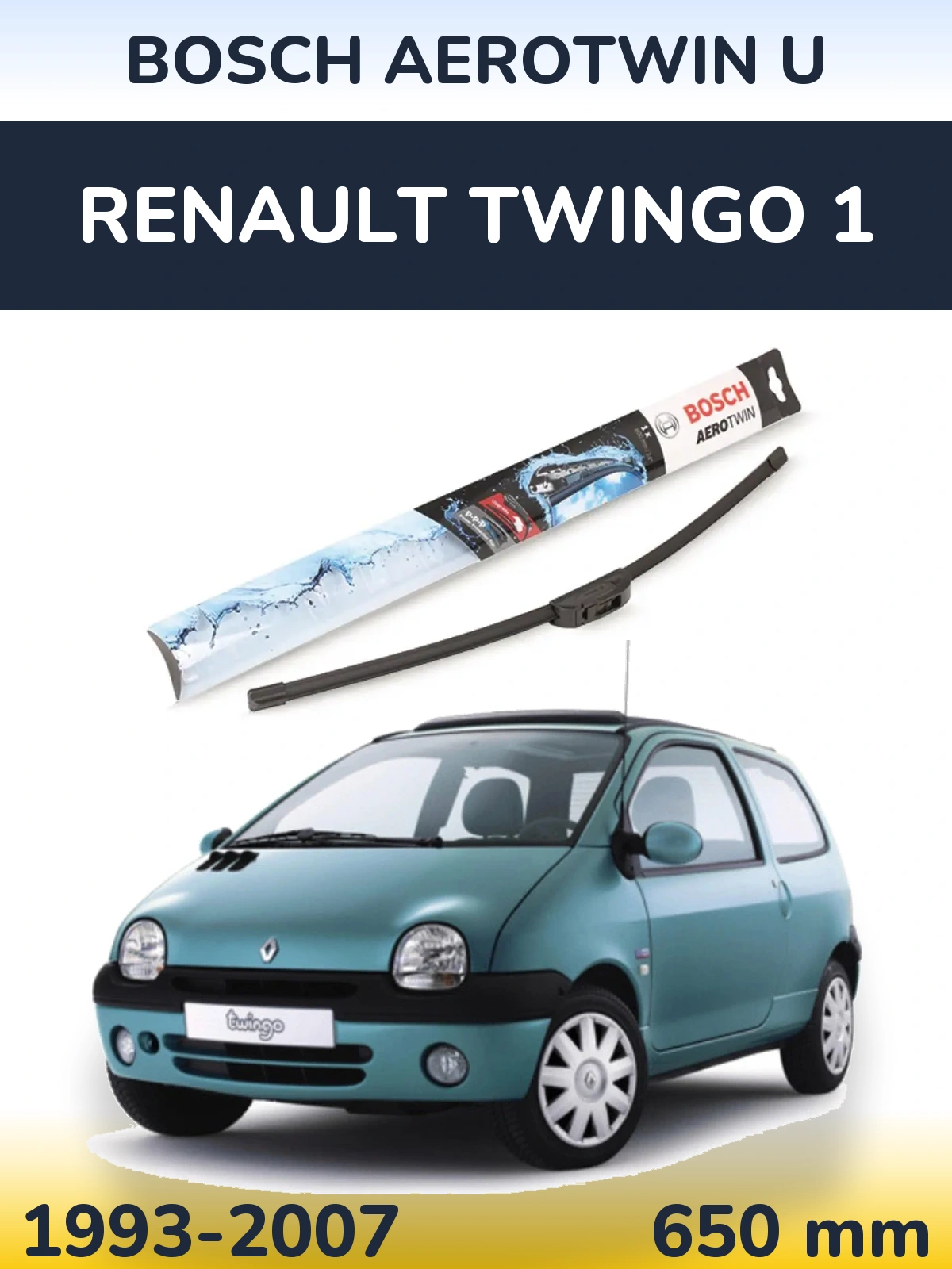 Ștergătoare BOSCH AeroTwin U pentru Renault Twingo 1
