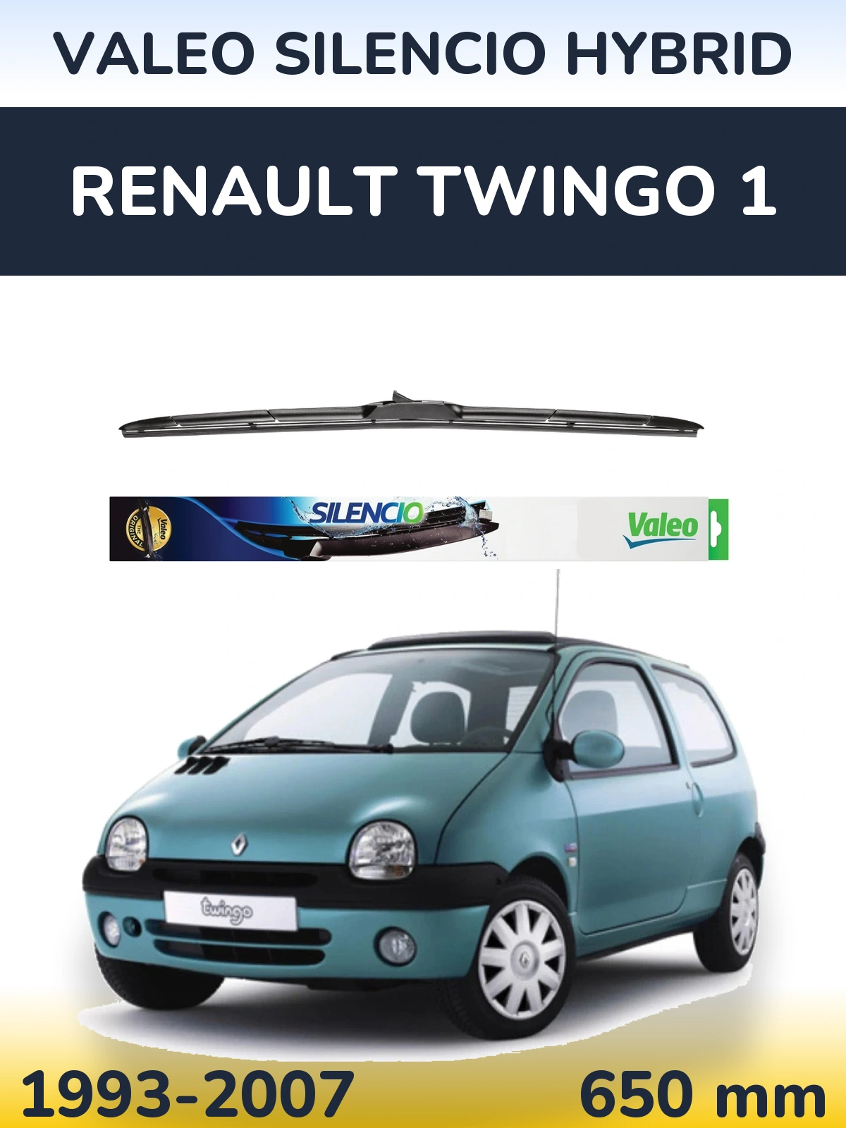 Ștergătoare Valeo Silencio Hybrid pentru Renault Twingo 1