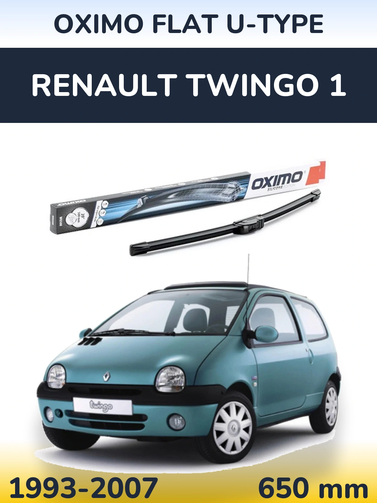 Ștergătoare Oximo Flat U-type pentru Renault Twingo 1