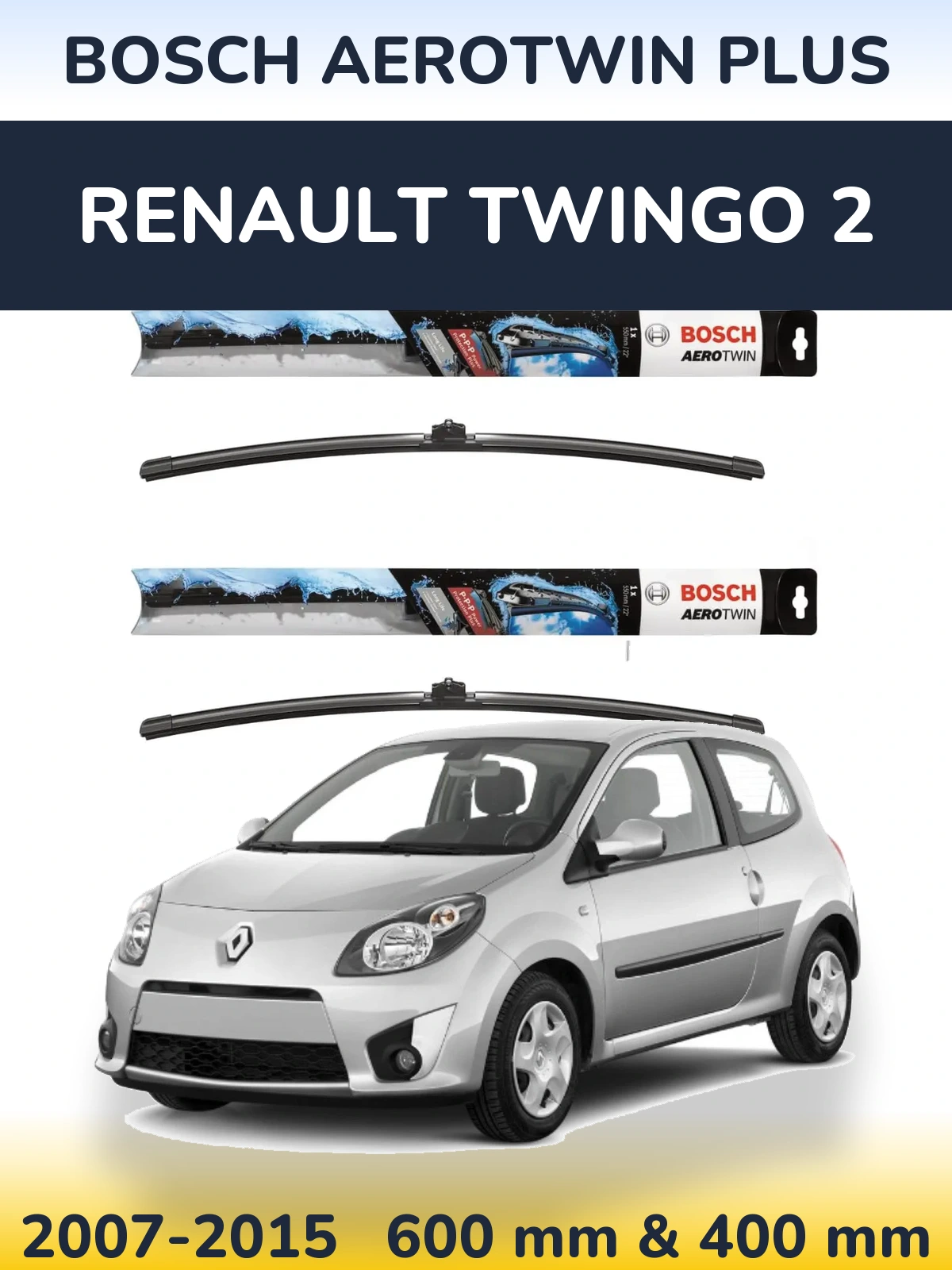 Ștergătoare BOSCH AeroTwin Plus pentru Renault Twingo 2
