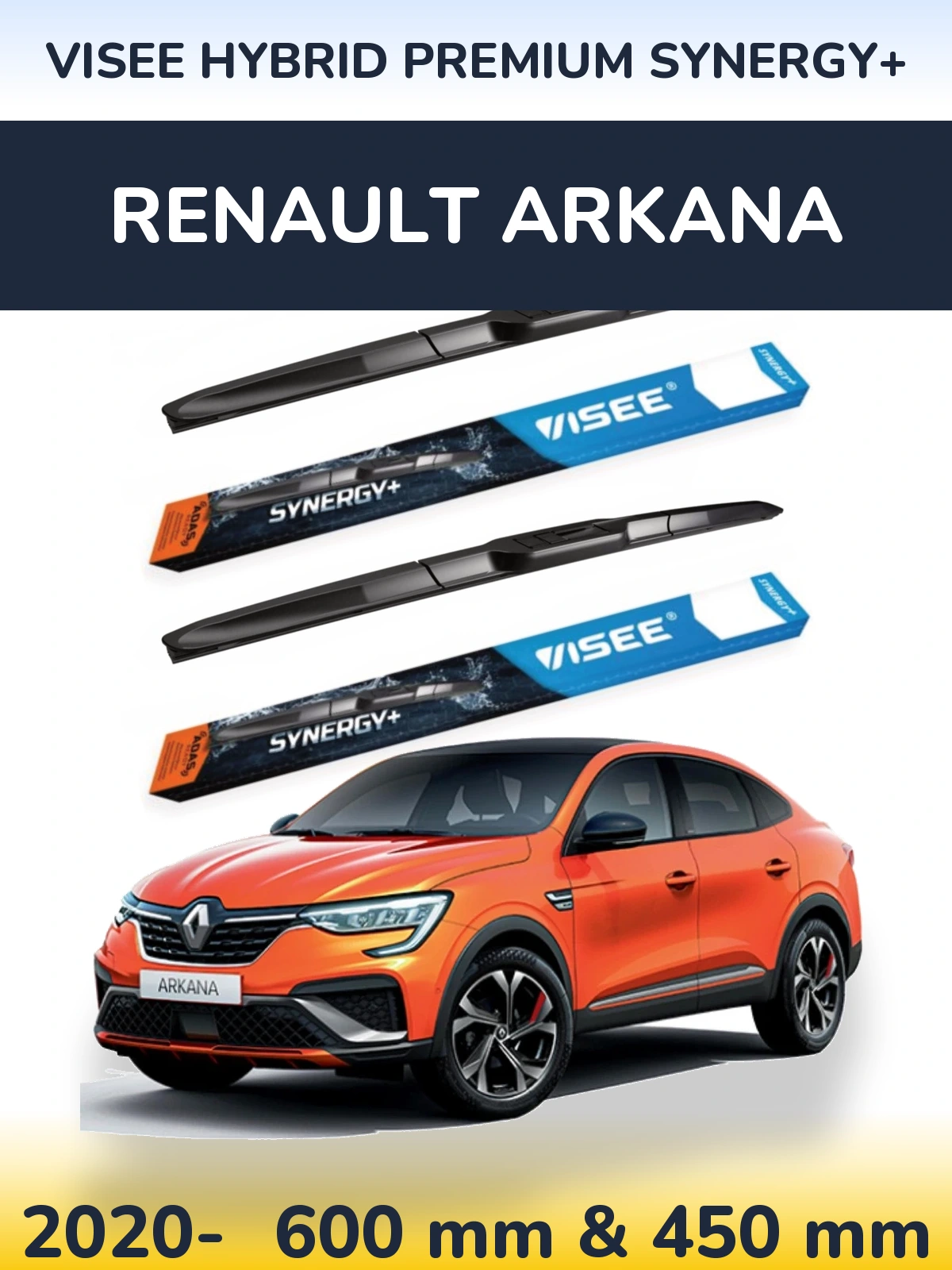 Ștergătoare VISEE HYBRID PREMIUM SYNERGY+ pentru Renault Arkana