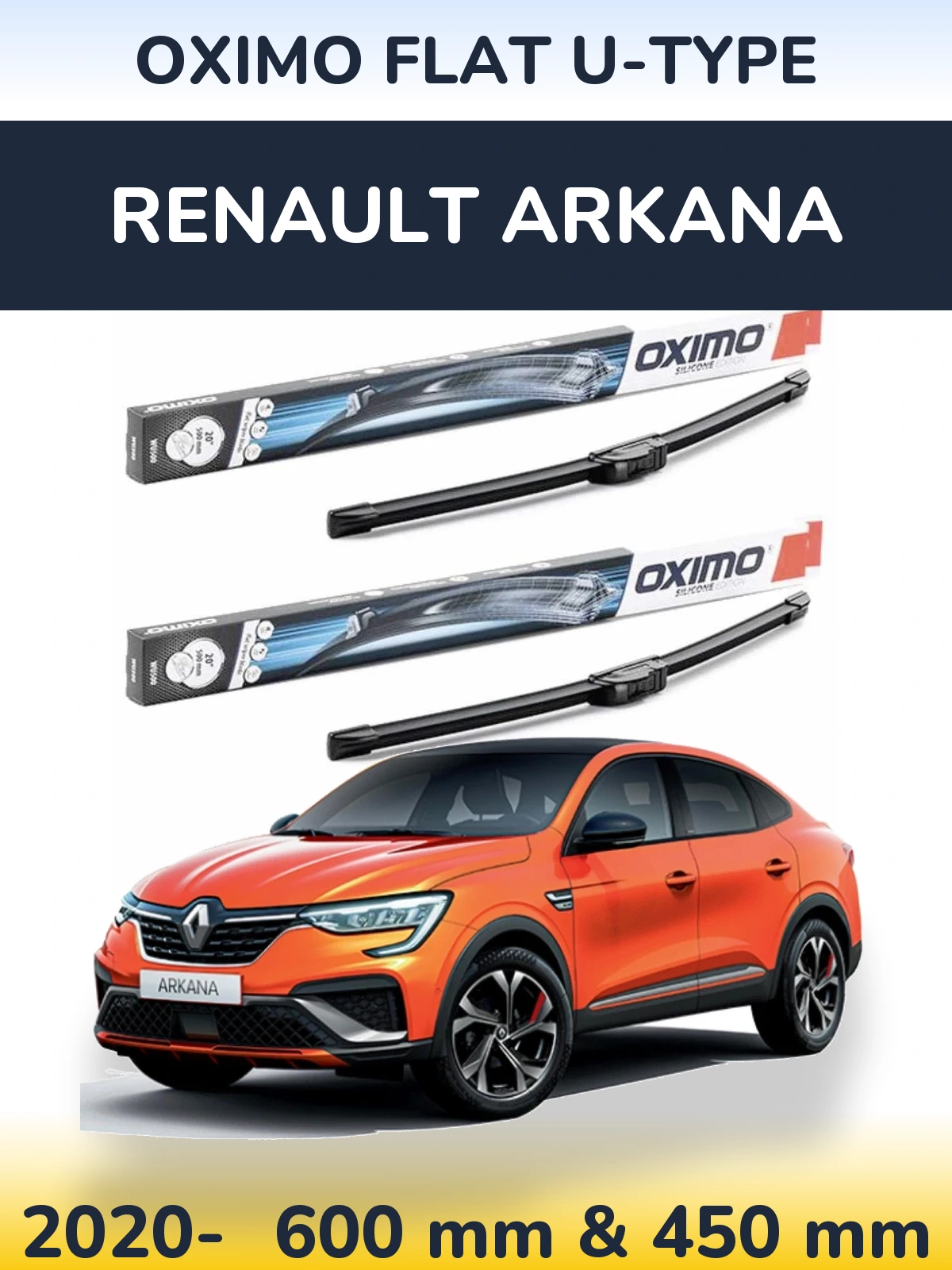 Ștergătoare Oximo Flat U-type pentru Renault Arkana