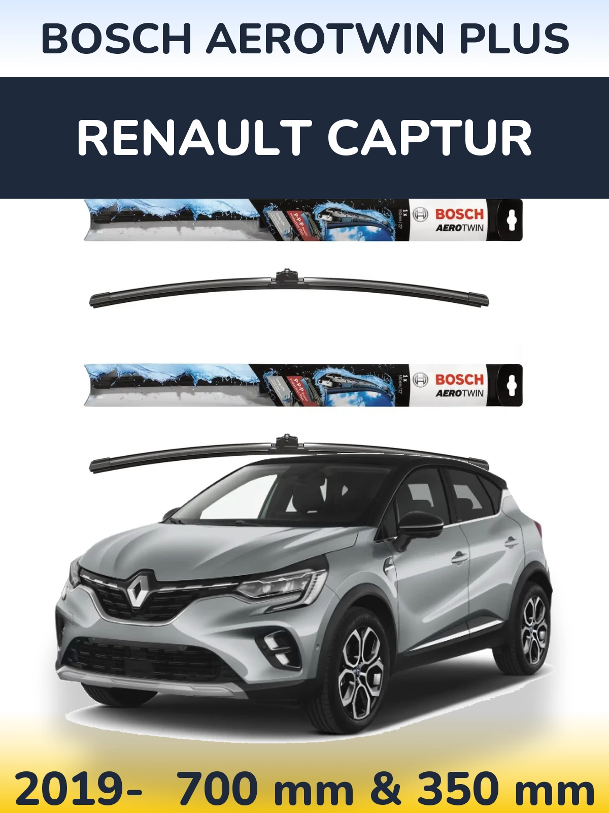 Ștergătoare BOSCH AeroTwin Plus pentru Renault Captur