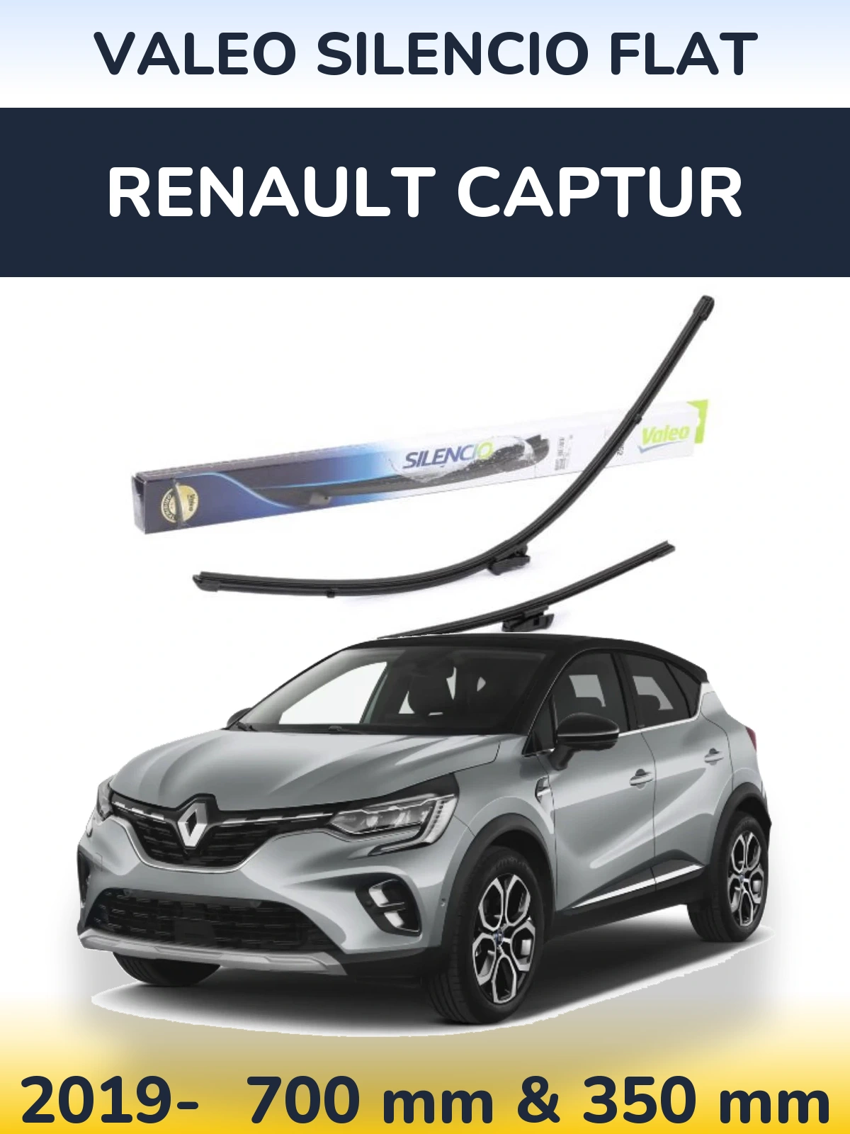 Ștergătoare Valeo Silencio Flat pentru Renault Captur