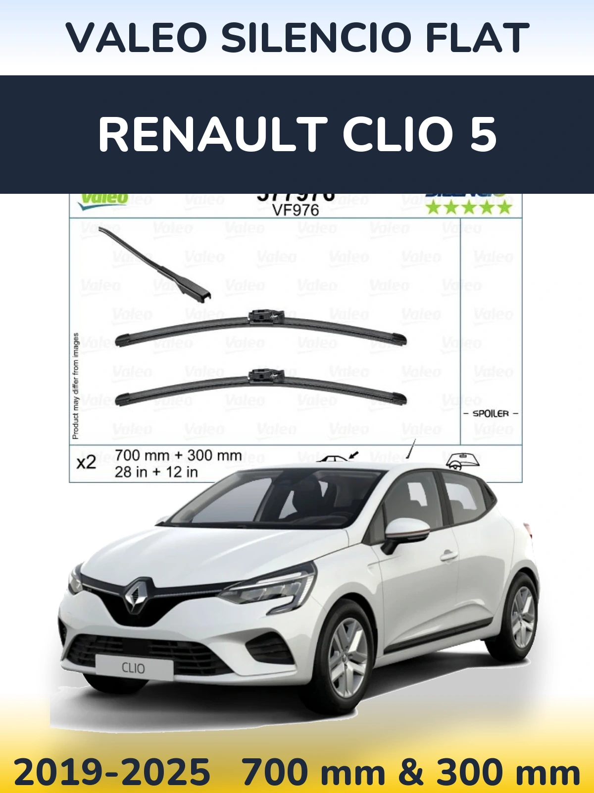 Ștergătoare Valeo Silencio Flat pentru Renault Clio 5