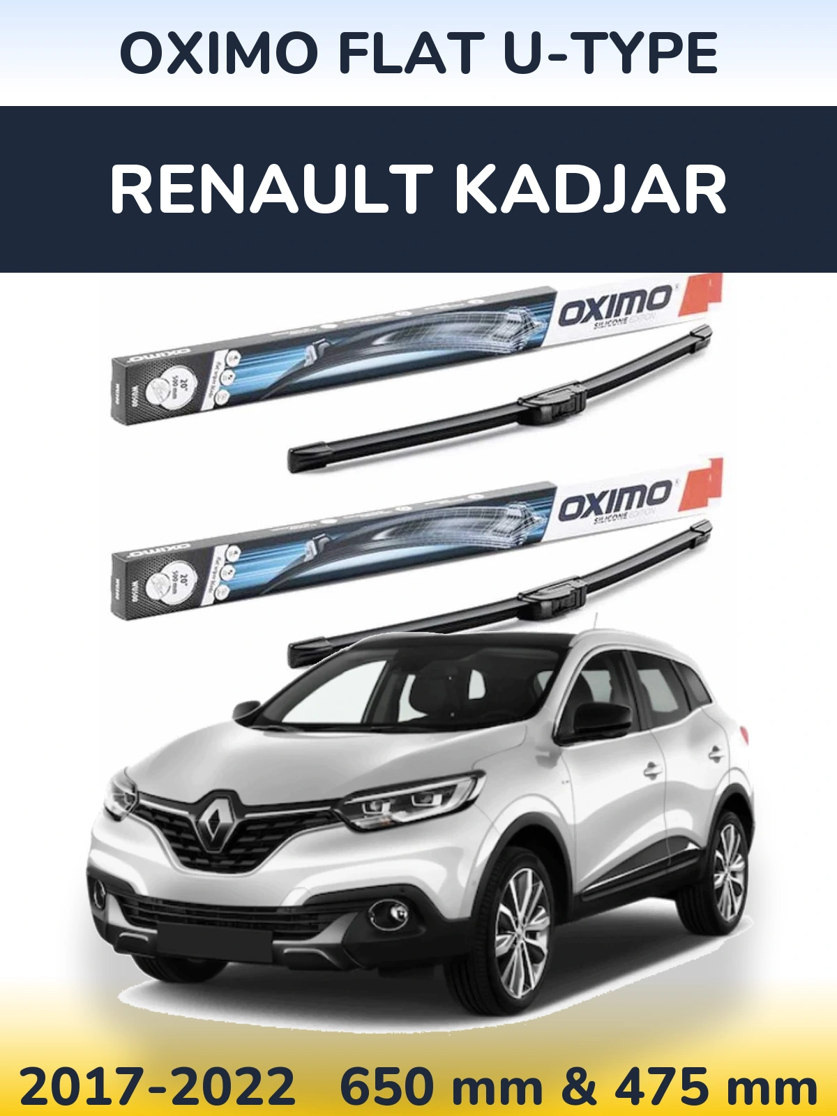 Ștergătoare Oximo Flat U-type pentru Renault Kadjar