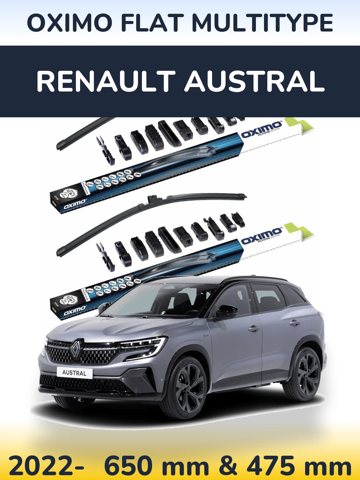 Ștergătoare Oximo Flat MultiTipe pentru Renault Austral