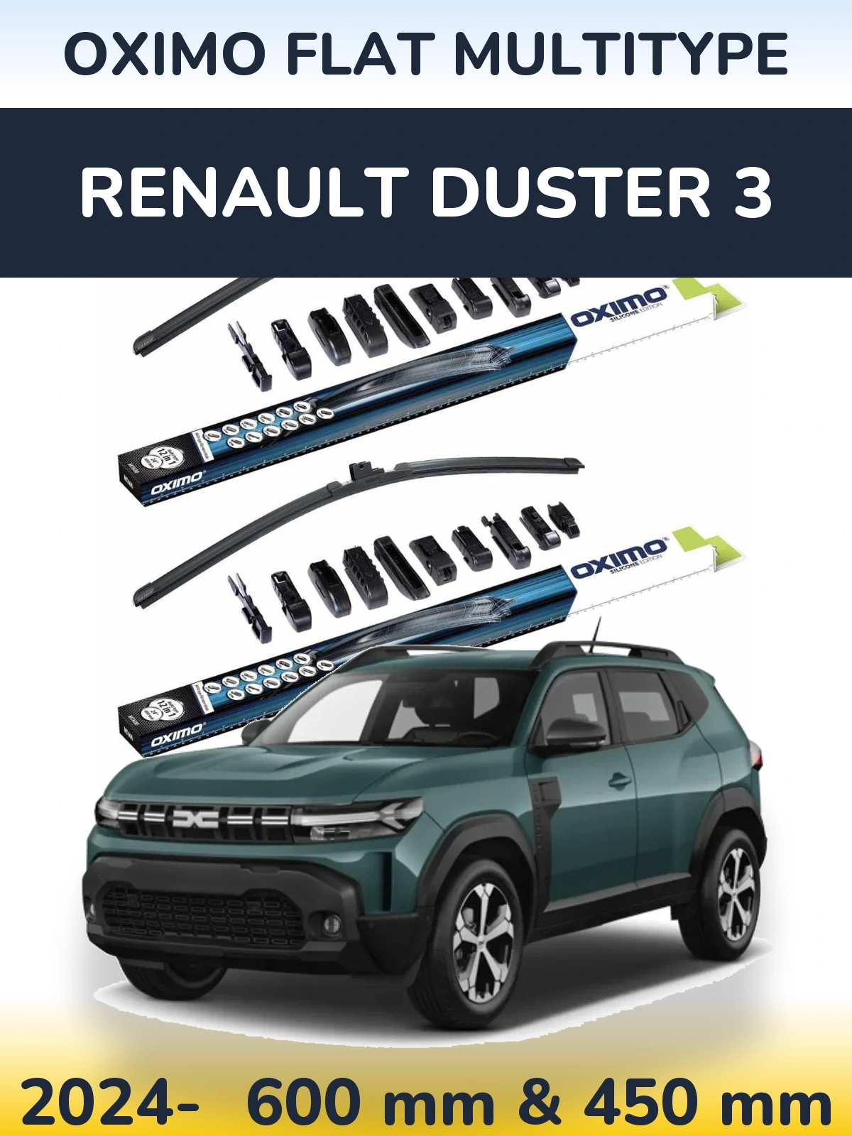 Ștergătoare Oximo Flat MultiTipe pentru Renault Duster 3