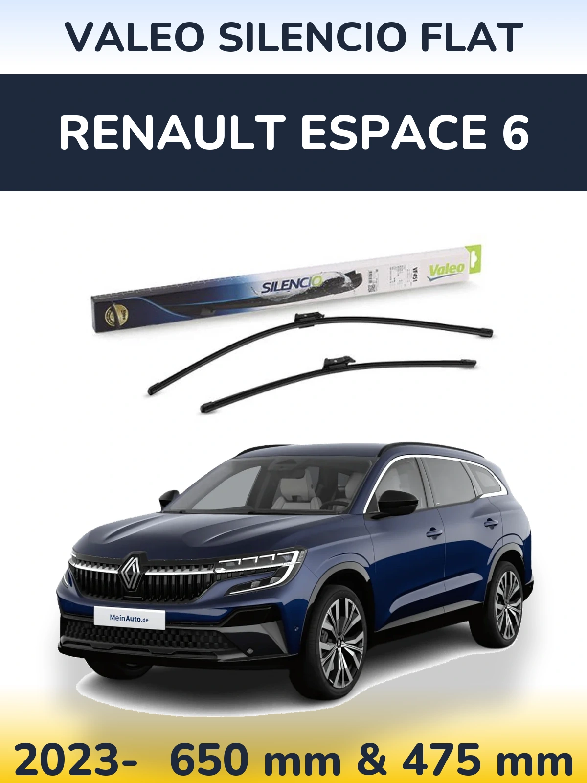 Ștergătoare Valeo Silencio Flat pentru Renault Espace 6