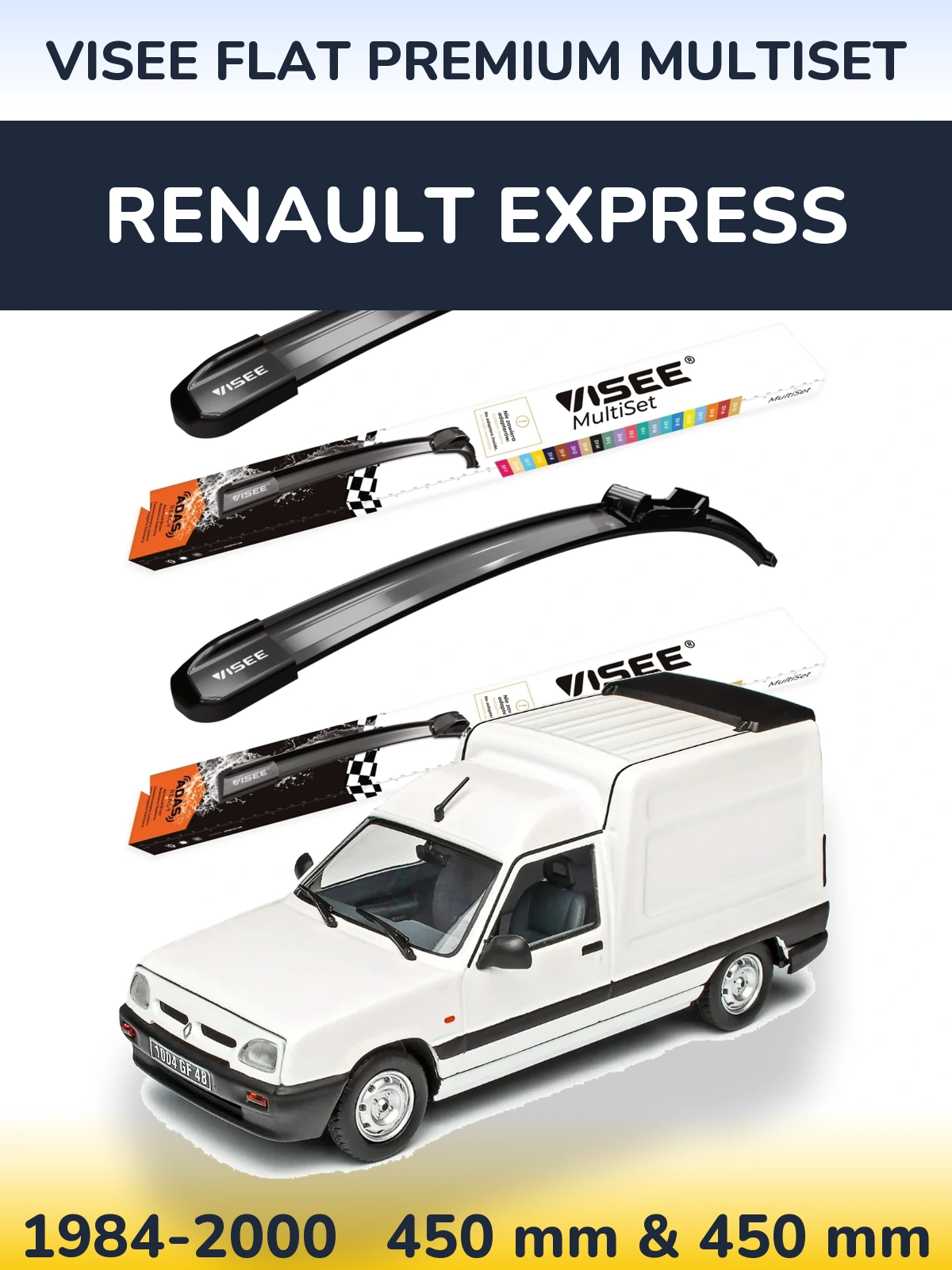 Ștergătoare VISEE FLAT PREMIUM MultiSet pentru Renault Express
