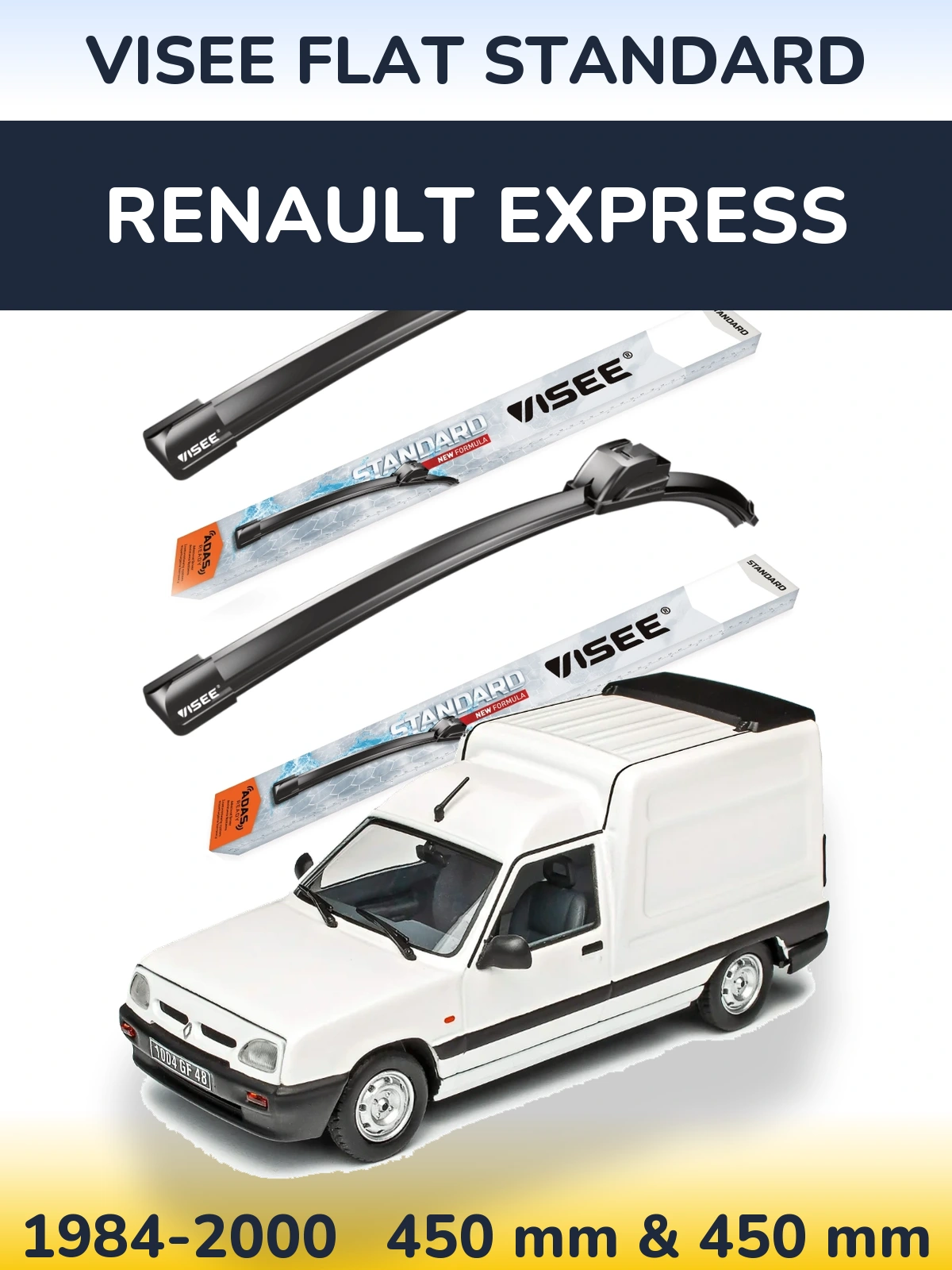 Ștergătoare VISEE FLAT STANDARD pentru Renault Express