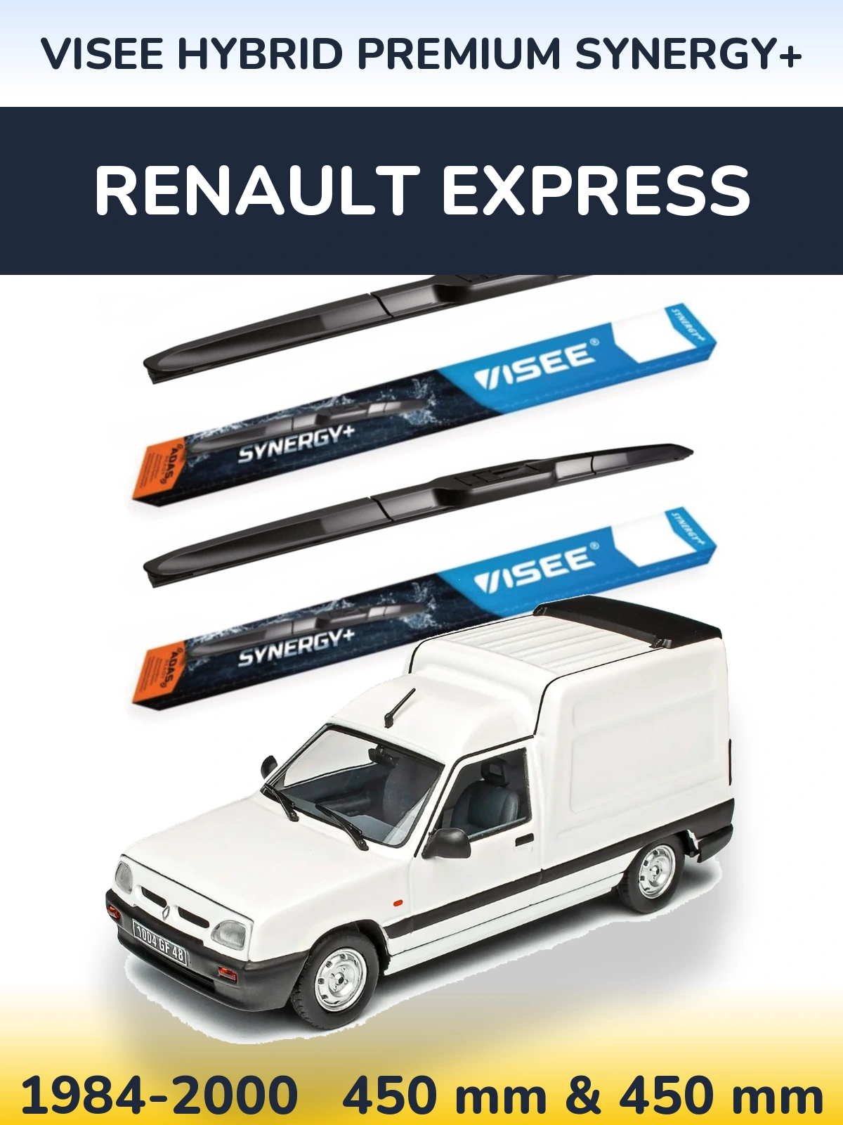 Ștergătoare VISEE HYBRID PREMIUM SYNERGY+ pentru Renault Express