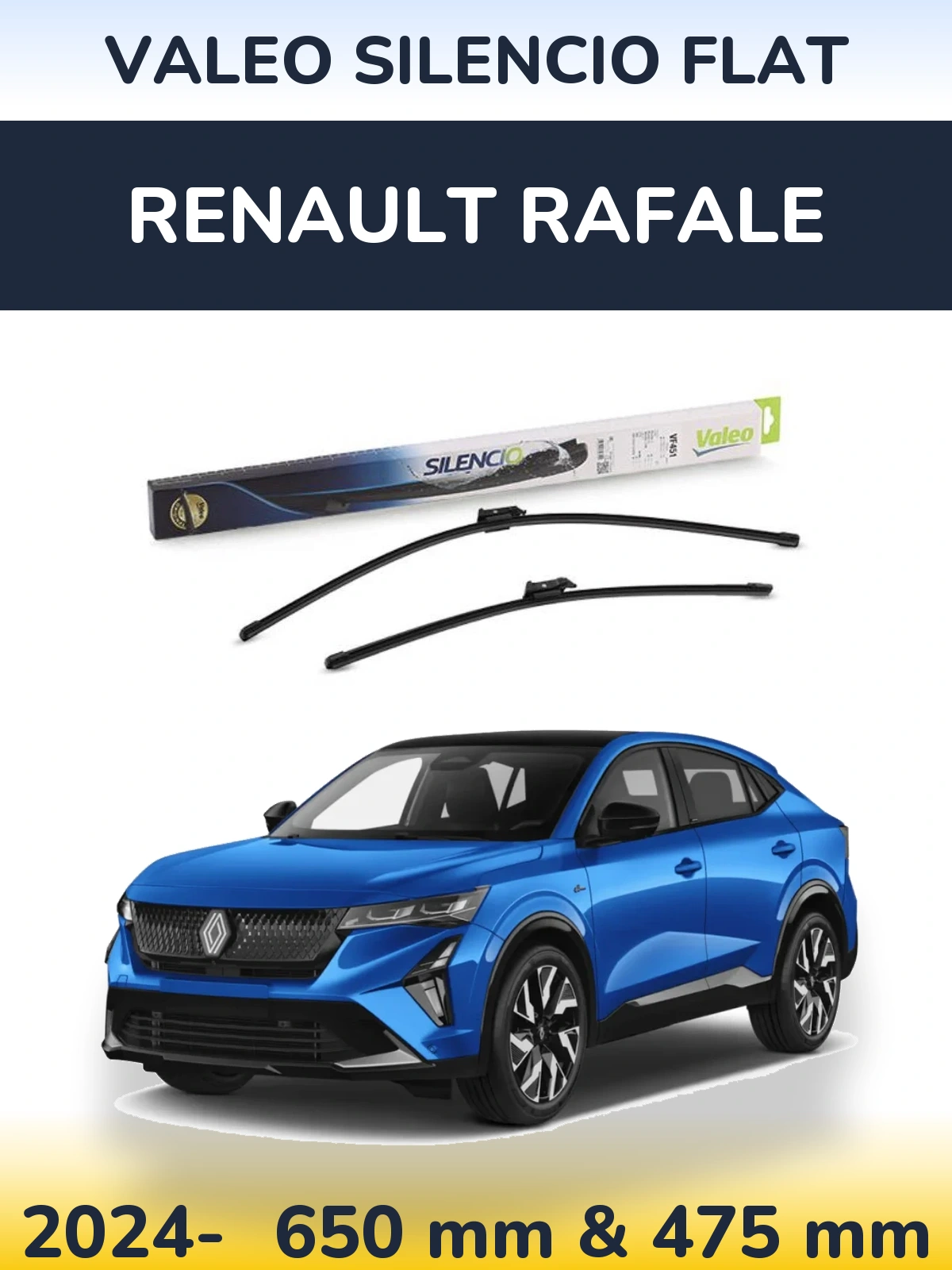 Ștergătoare Valeo Silencio Flat pentru Renault Rafale
