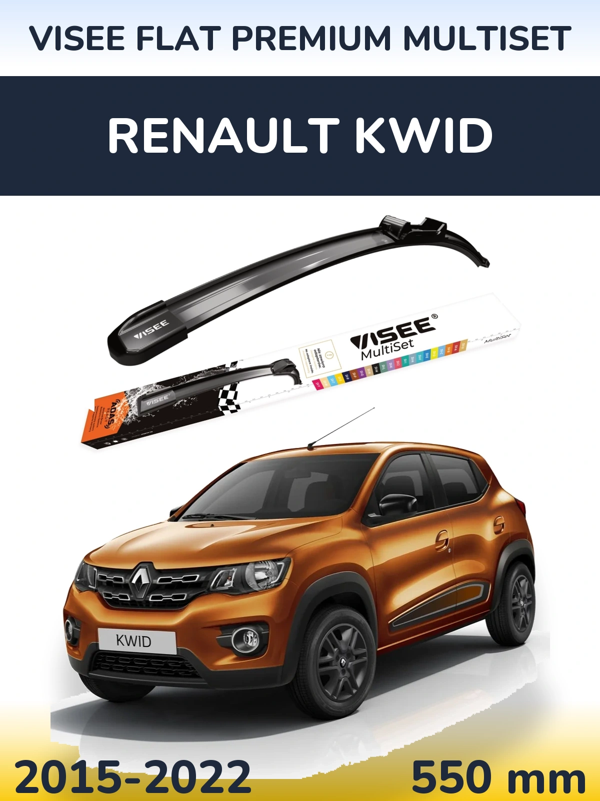 Ștergătoare VISEE FLAT PREMIUM MultiSet pentru Renault Kwid