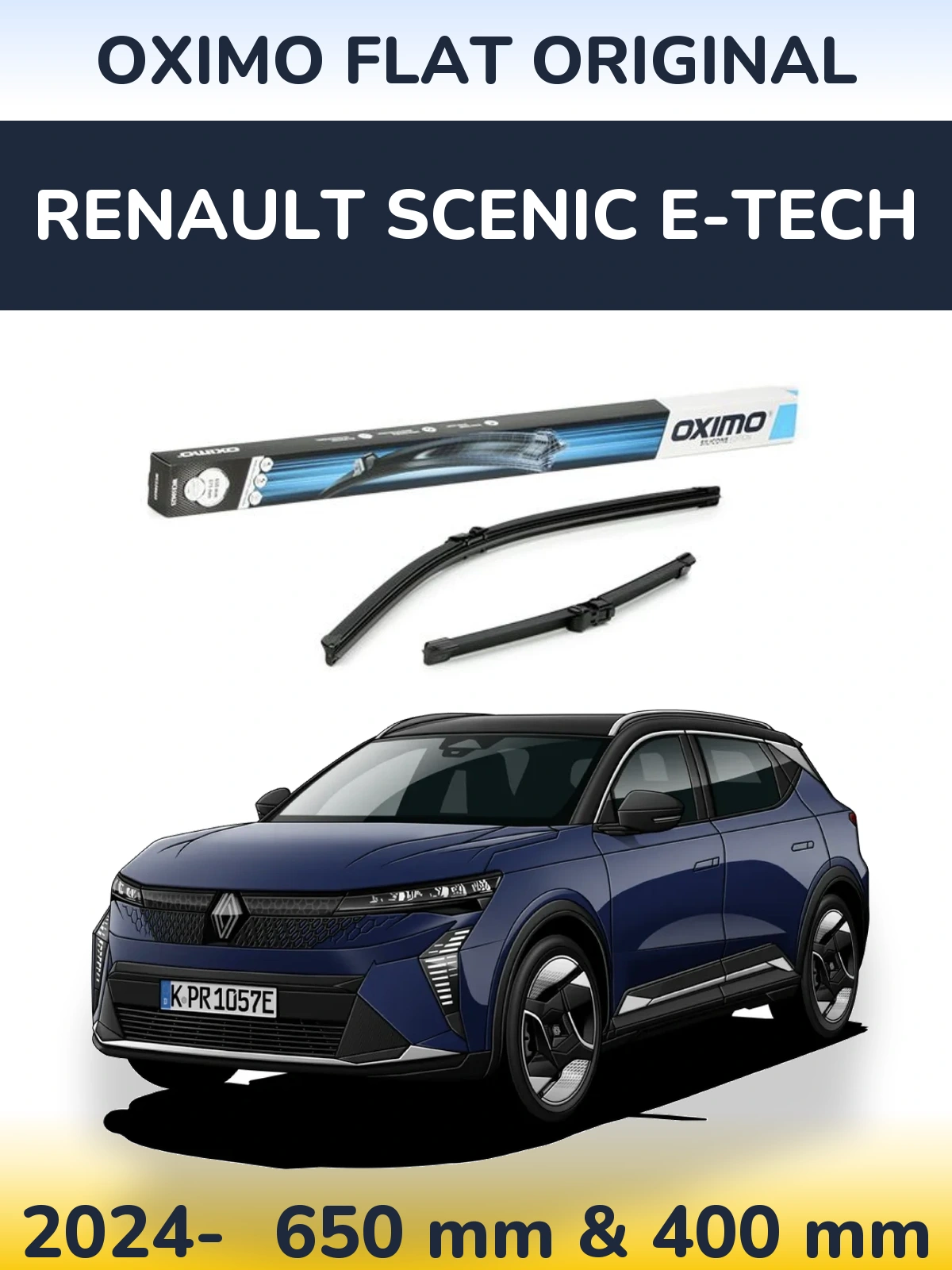 Ștergătoare Oximo Flat Original pentru Renault Scenic E-Tech