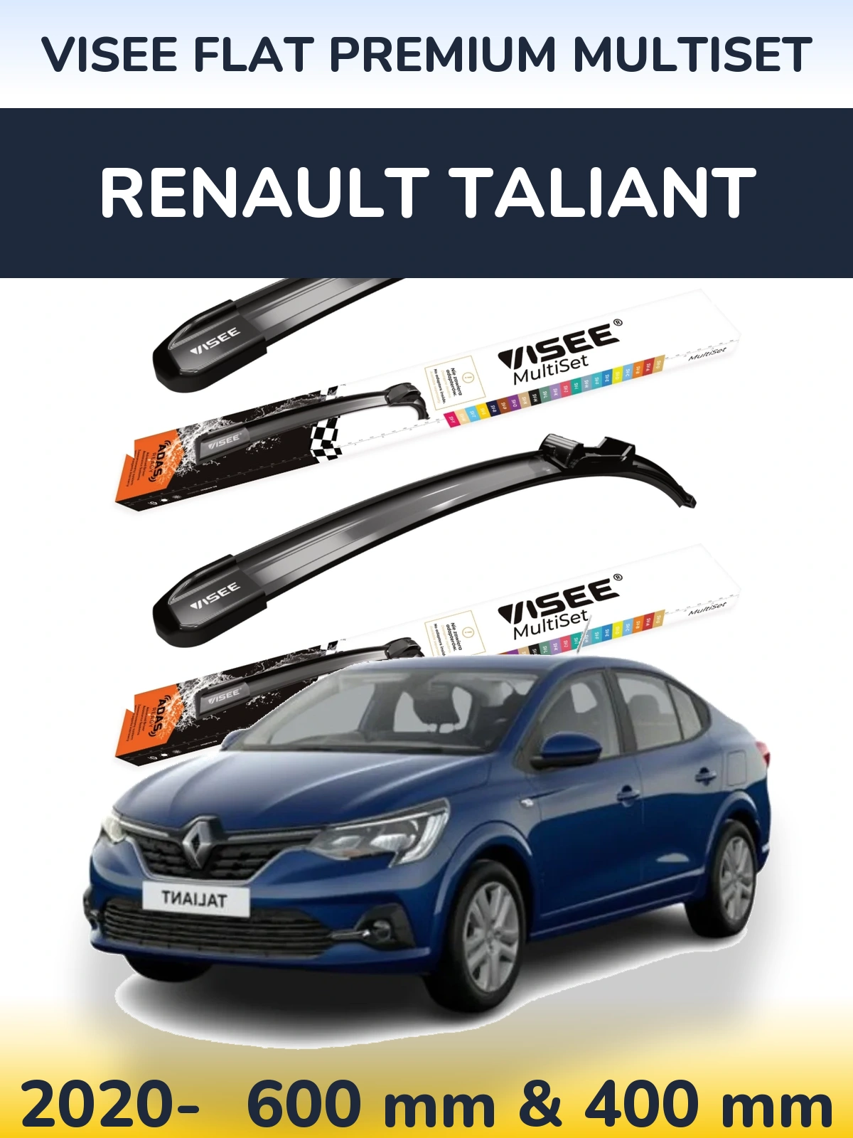 Ștergătoare VISEE FLAT PREMIUM MultiSet pentru Renault Taliant