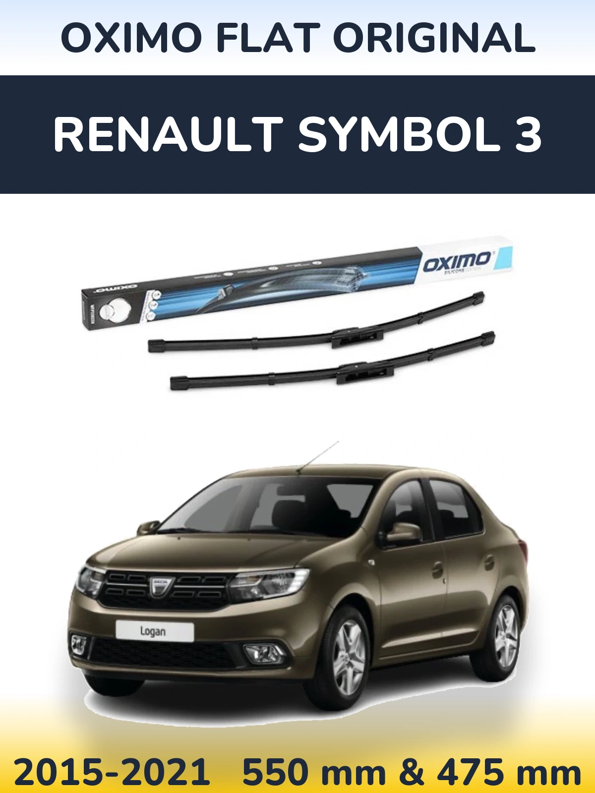 Ștergătoare Oximo Flat Original pentru Renault Symbol 3