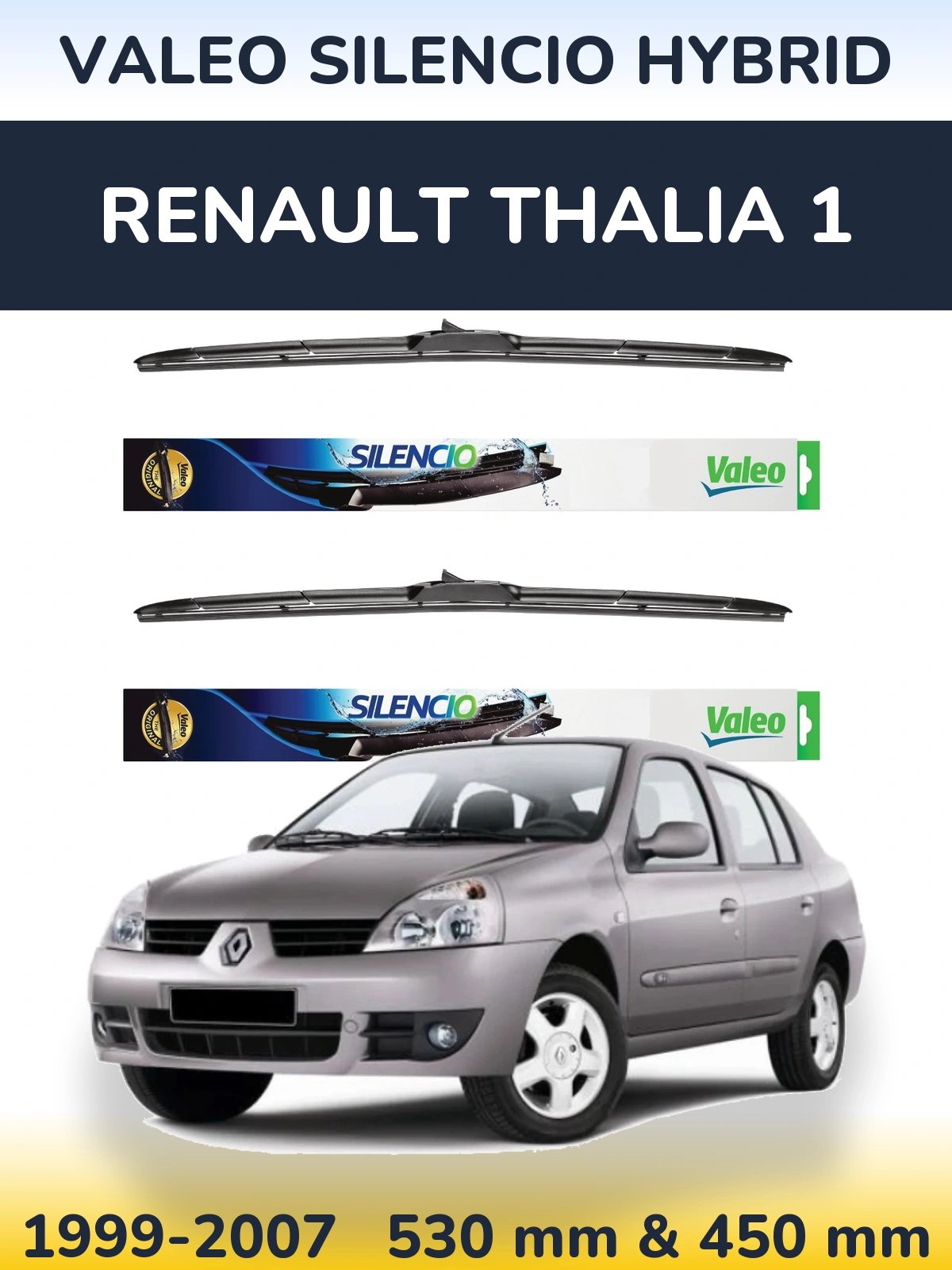 Ștergătoare Valeo Silencio Hybrid pentru Renault Thalia 1