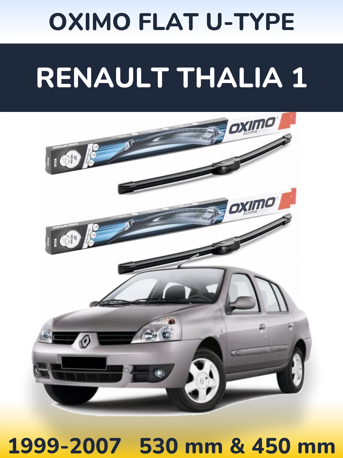 Ștergătoare Oximo Flat U-type pentru Renault Thalia 1