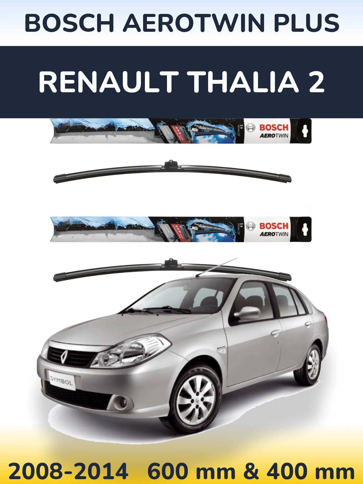 Ștergătoare BOSCH AeroTwin Plus pentru Renault Thalia 2