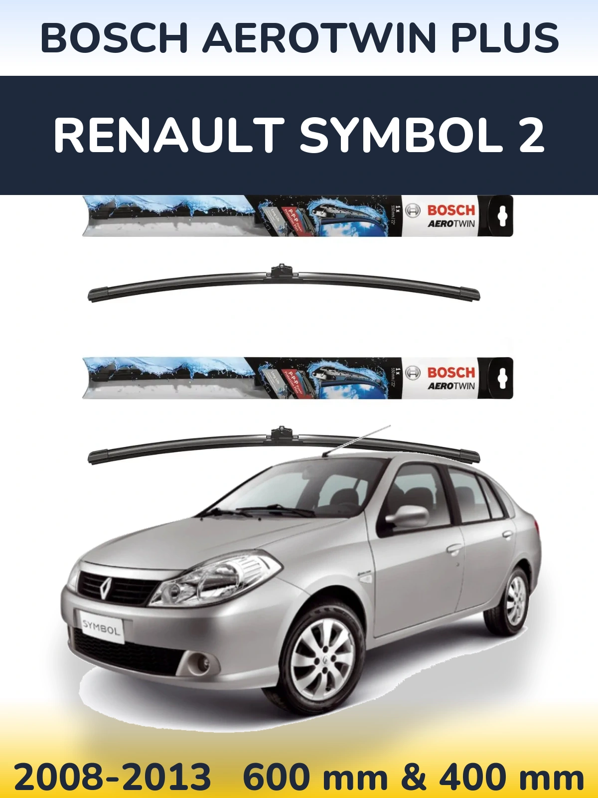 Ștergătoare BOSCH AeroTwin Plus pentru Renault Symbol 2
