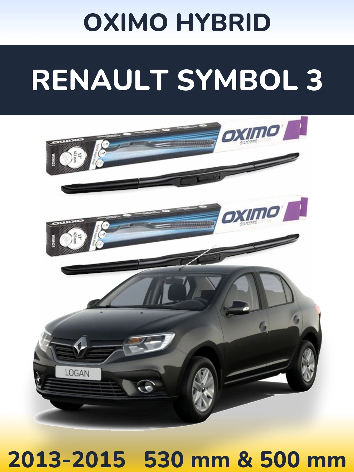 Ștergătoare Oximo Hybrid pentru Renault Symbol 3